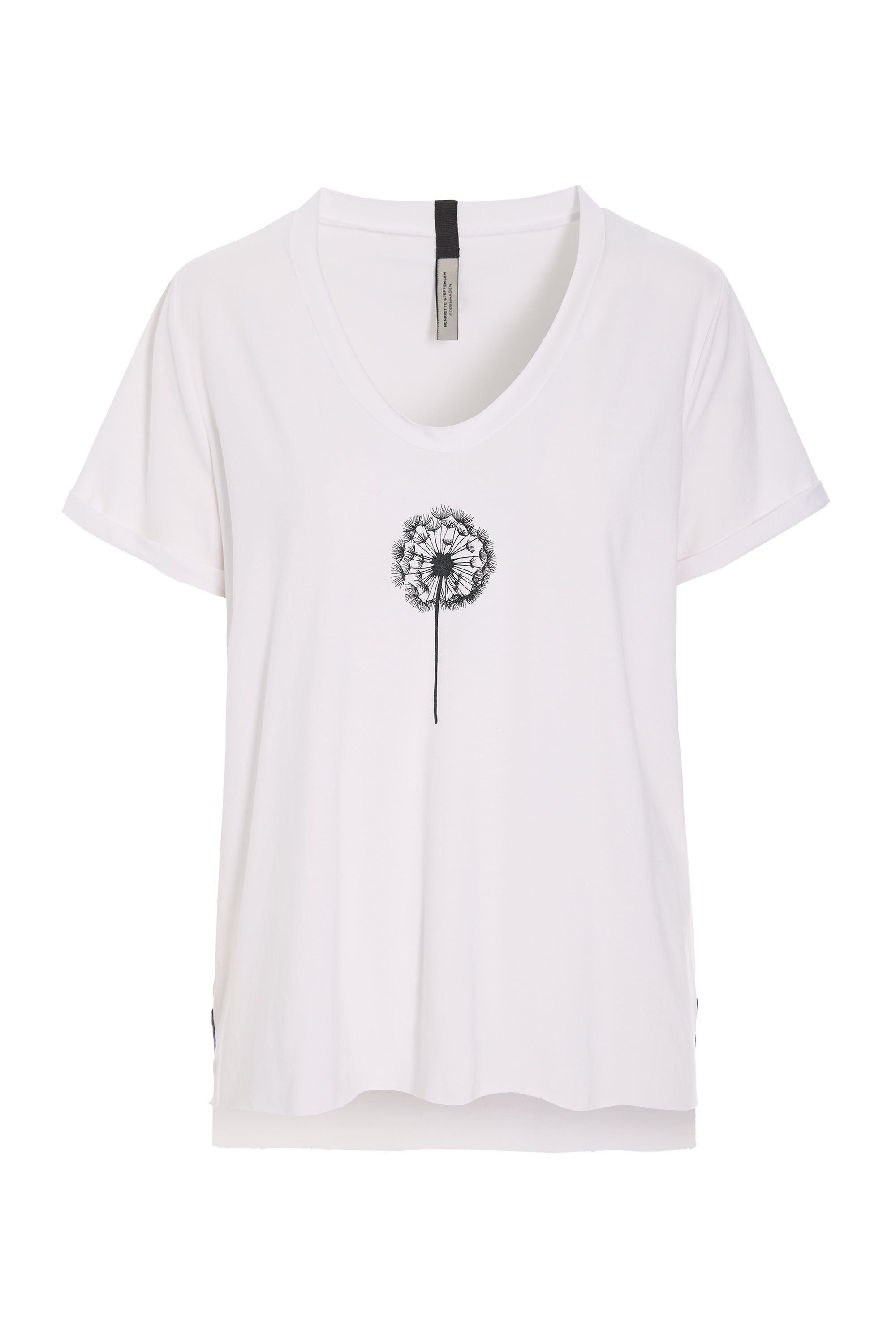 Henriette Steffensen White V-Neck Tee