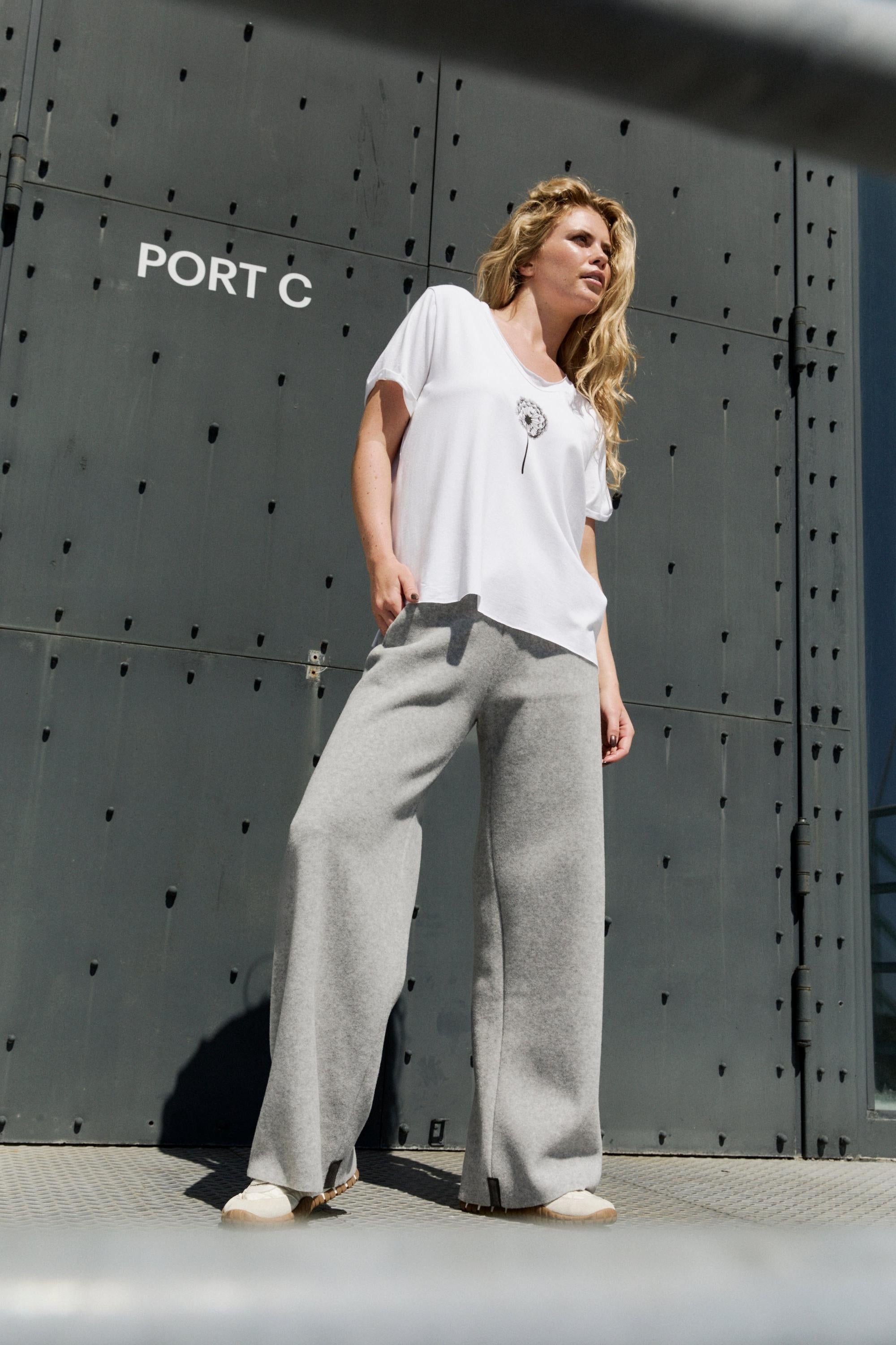 Henriette Steffensen White V-Neck Tee