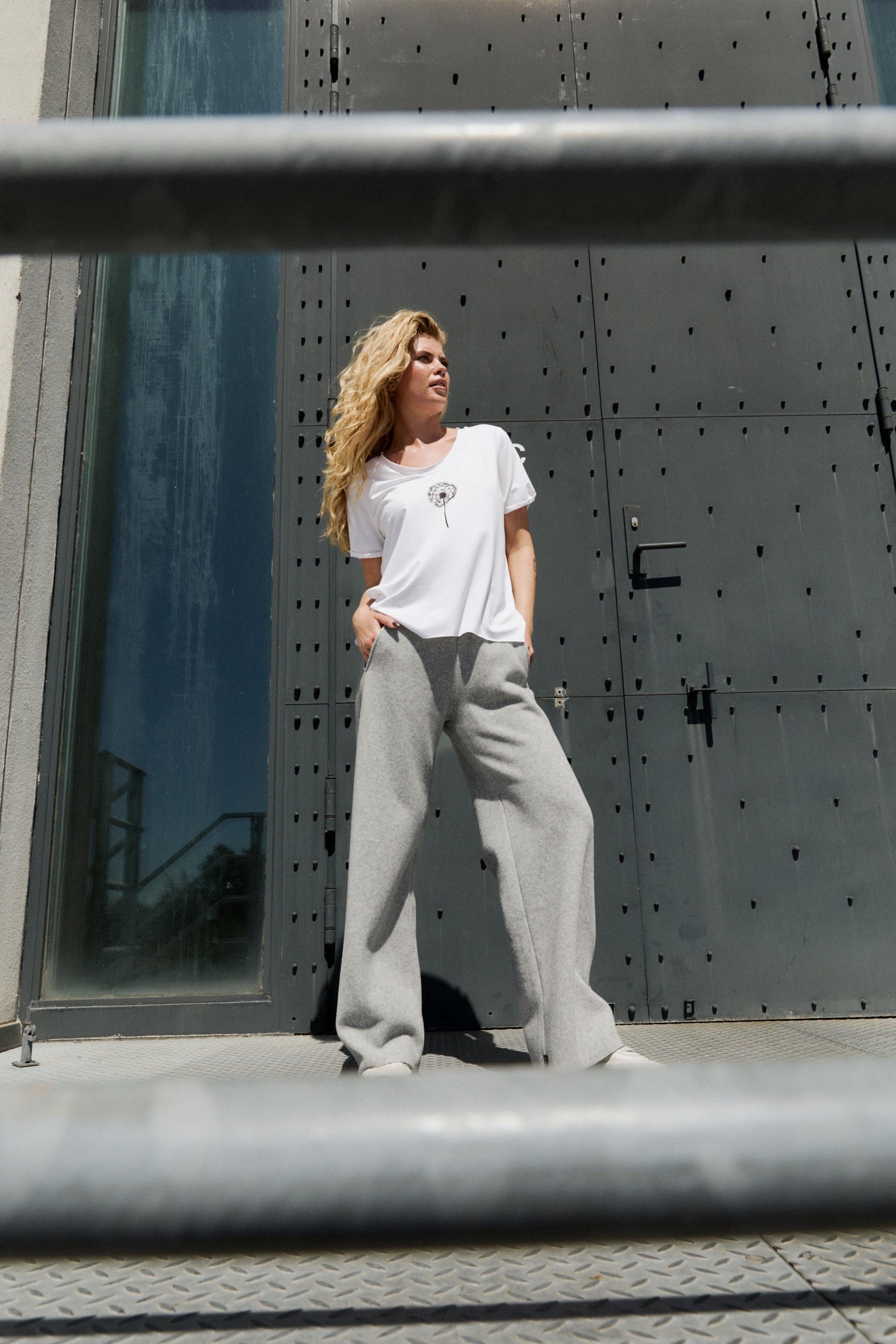 Henriette Steffensen White V-Neck Tee