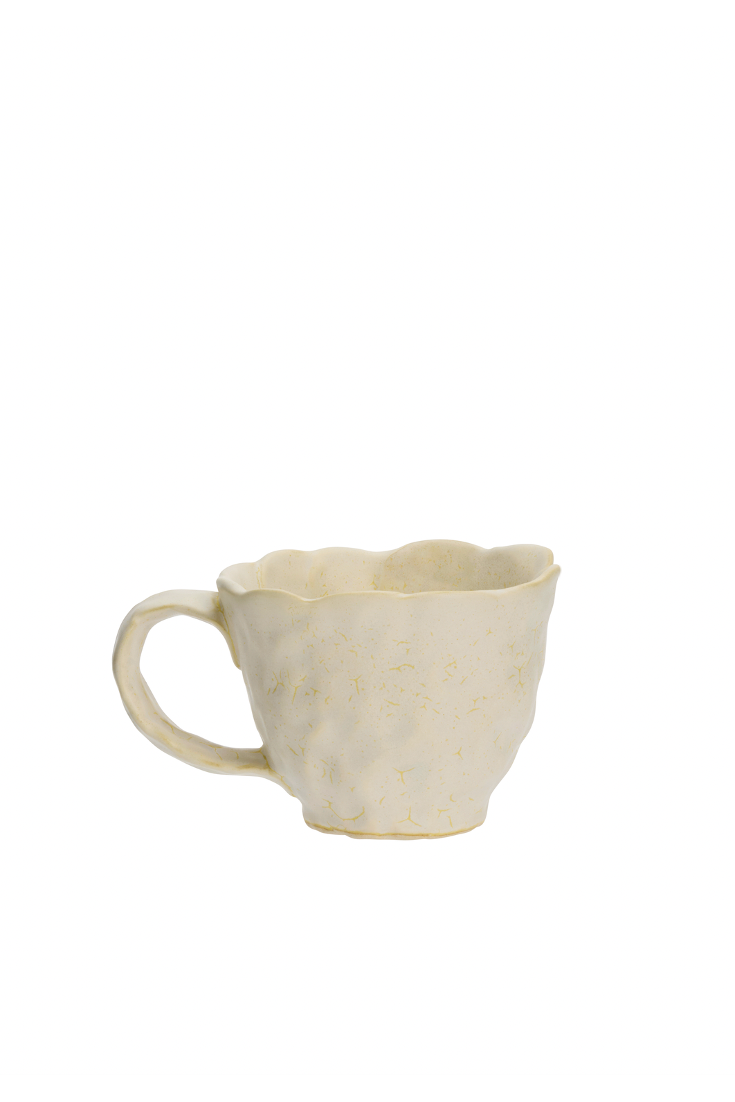 White ceramic mug on a white background