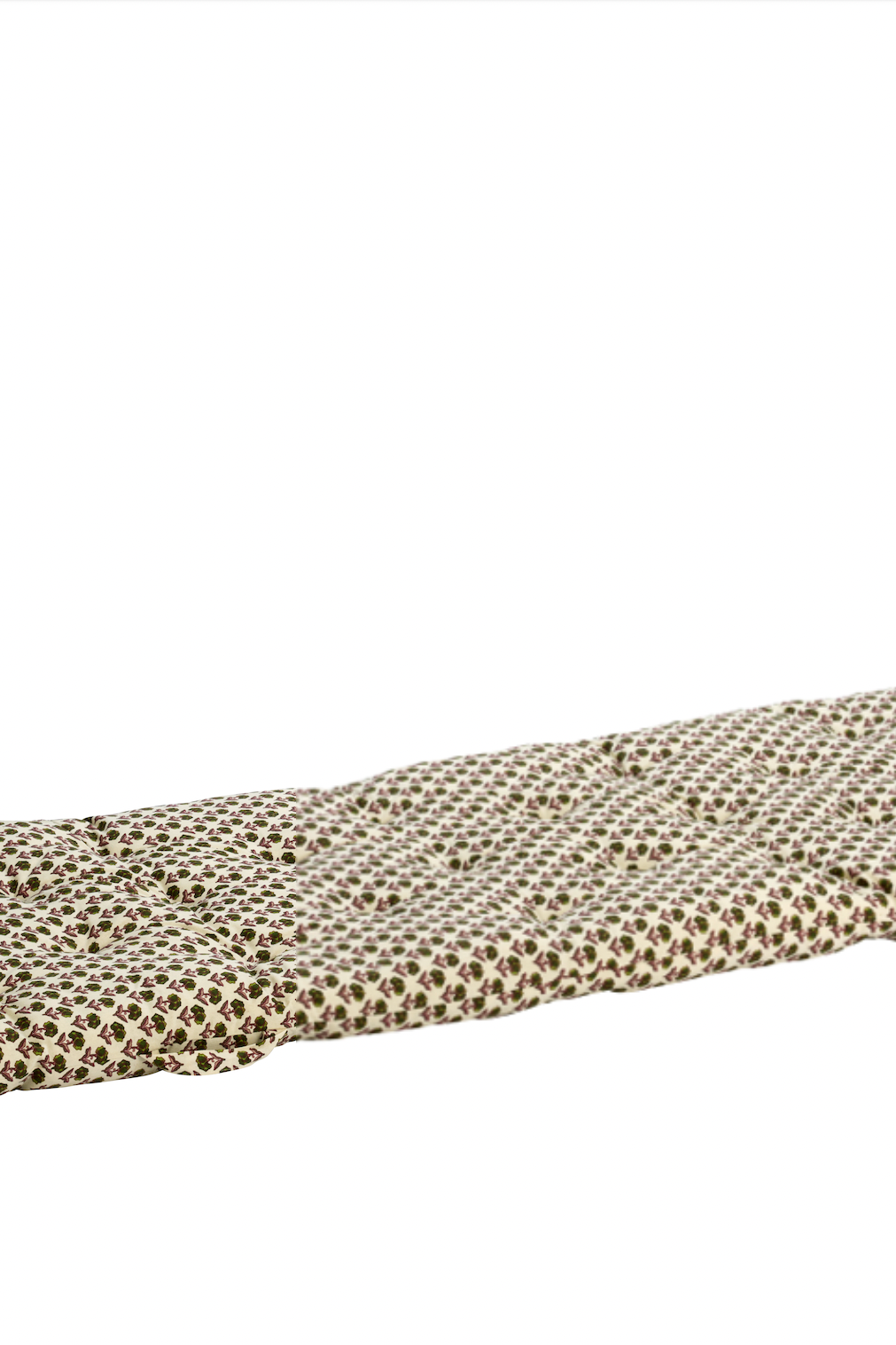 Textured rectangular mat with a pattern on a white background