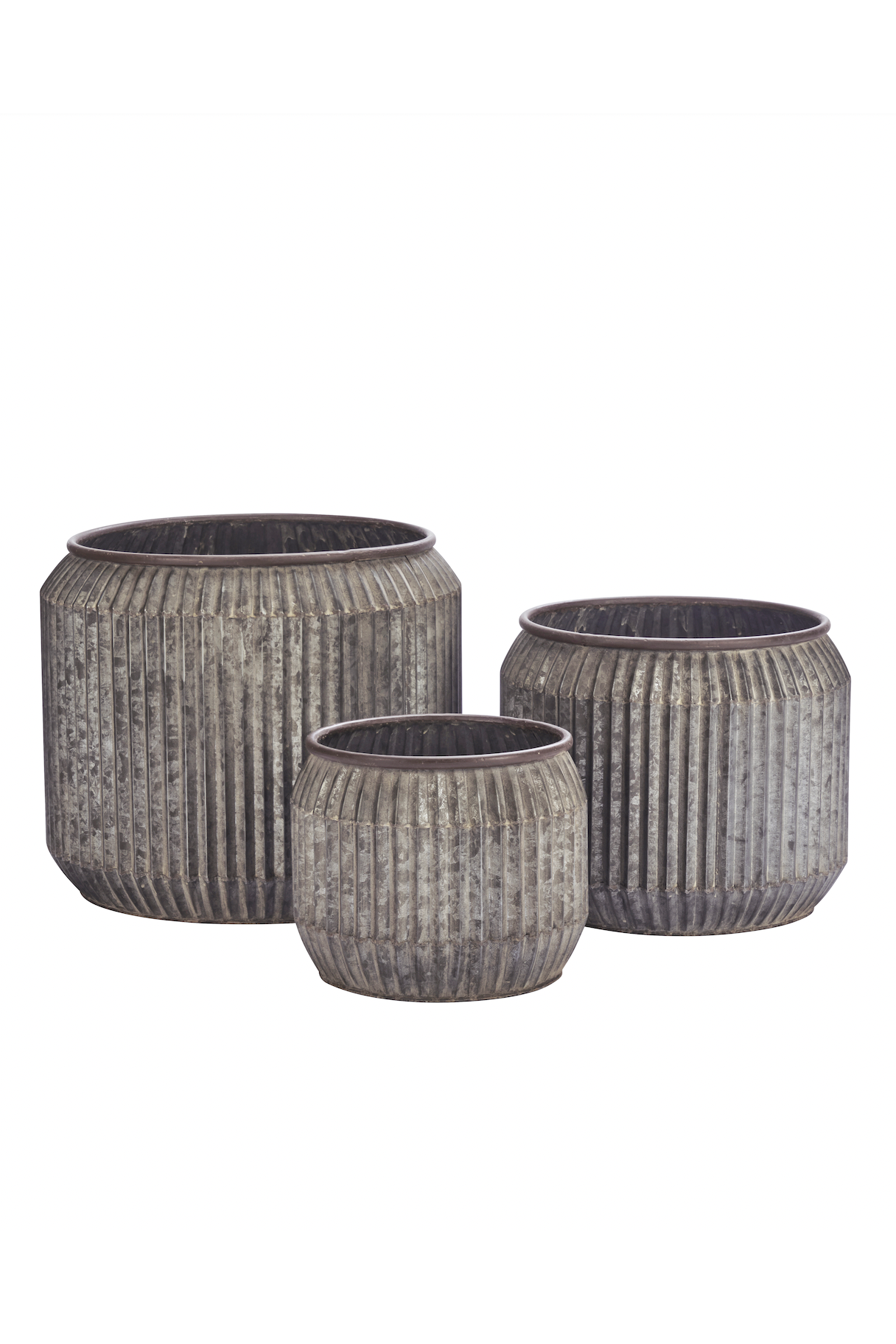 Madam Stoltz Galvanised Iron Planters