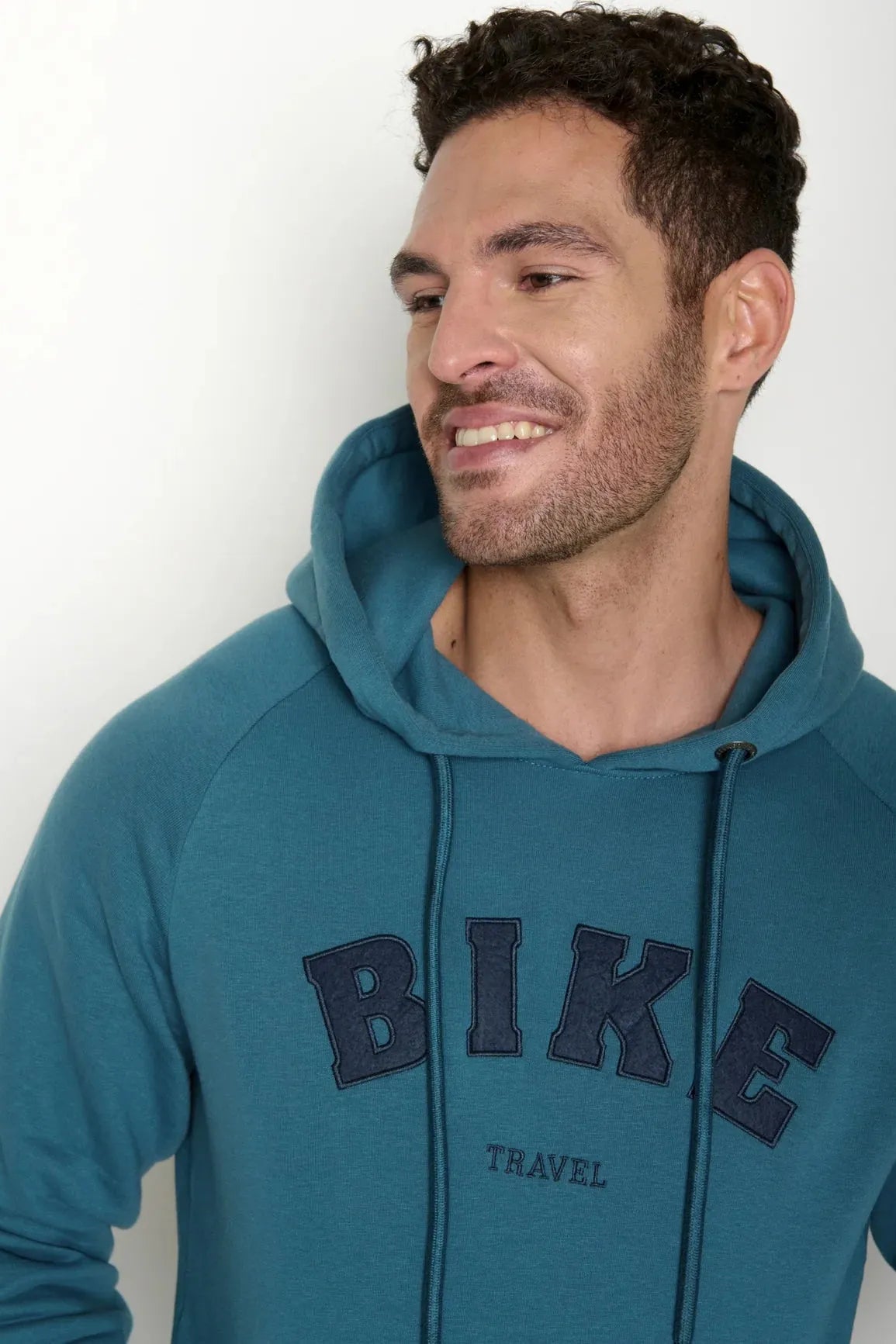 Greenbomb Bike Travel (Trek/Hoodie/GOTS) | Tidal  Blue