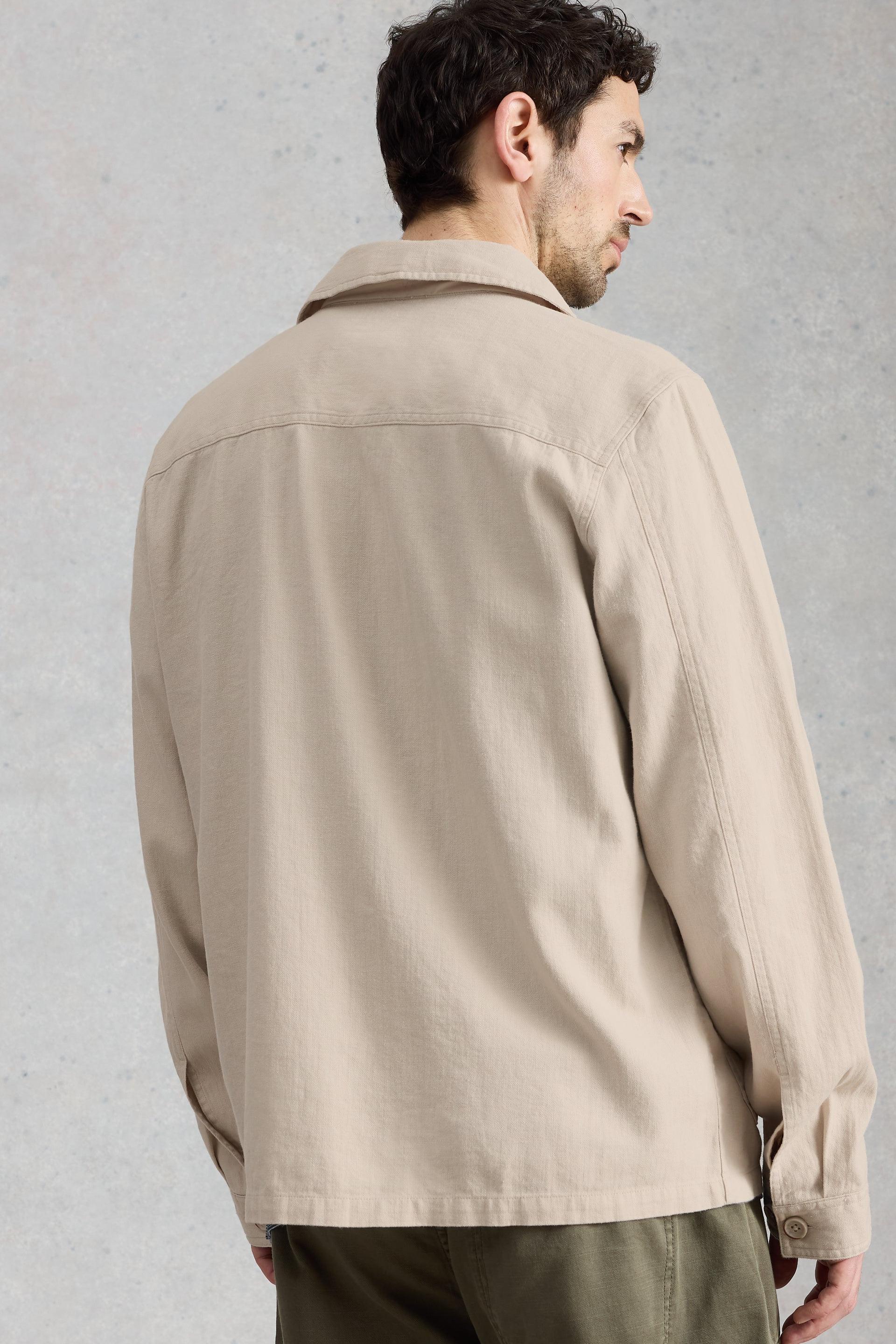 White Stuff Westgate Light Tan Linen Blend Jacket
