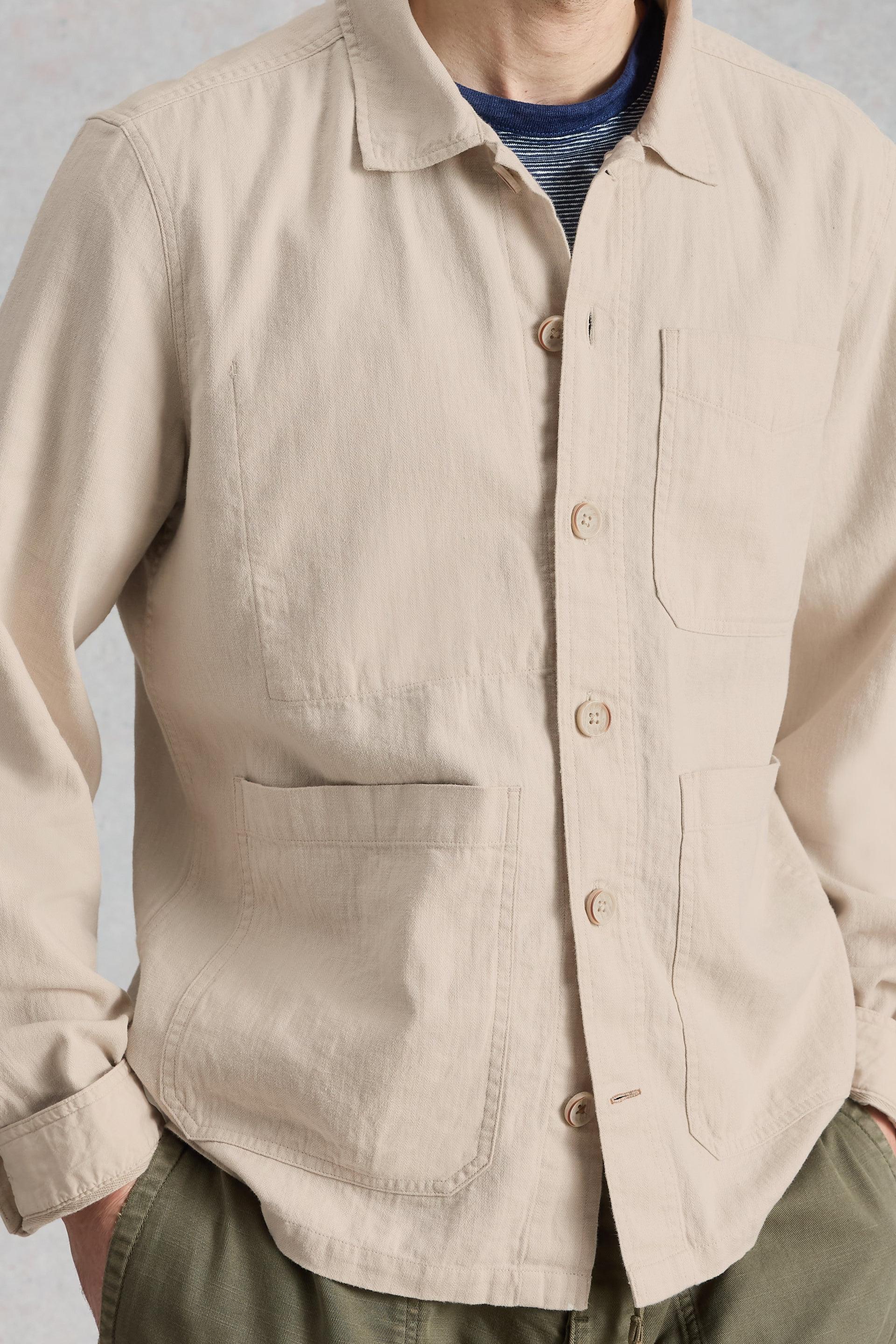 White Stuff Westgate Light Tan Linen Blend Jacket