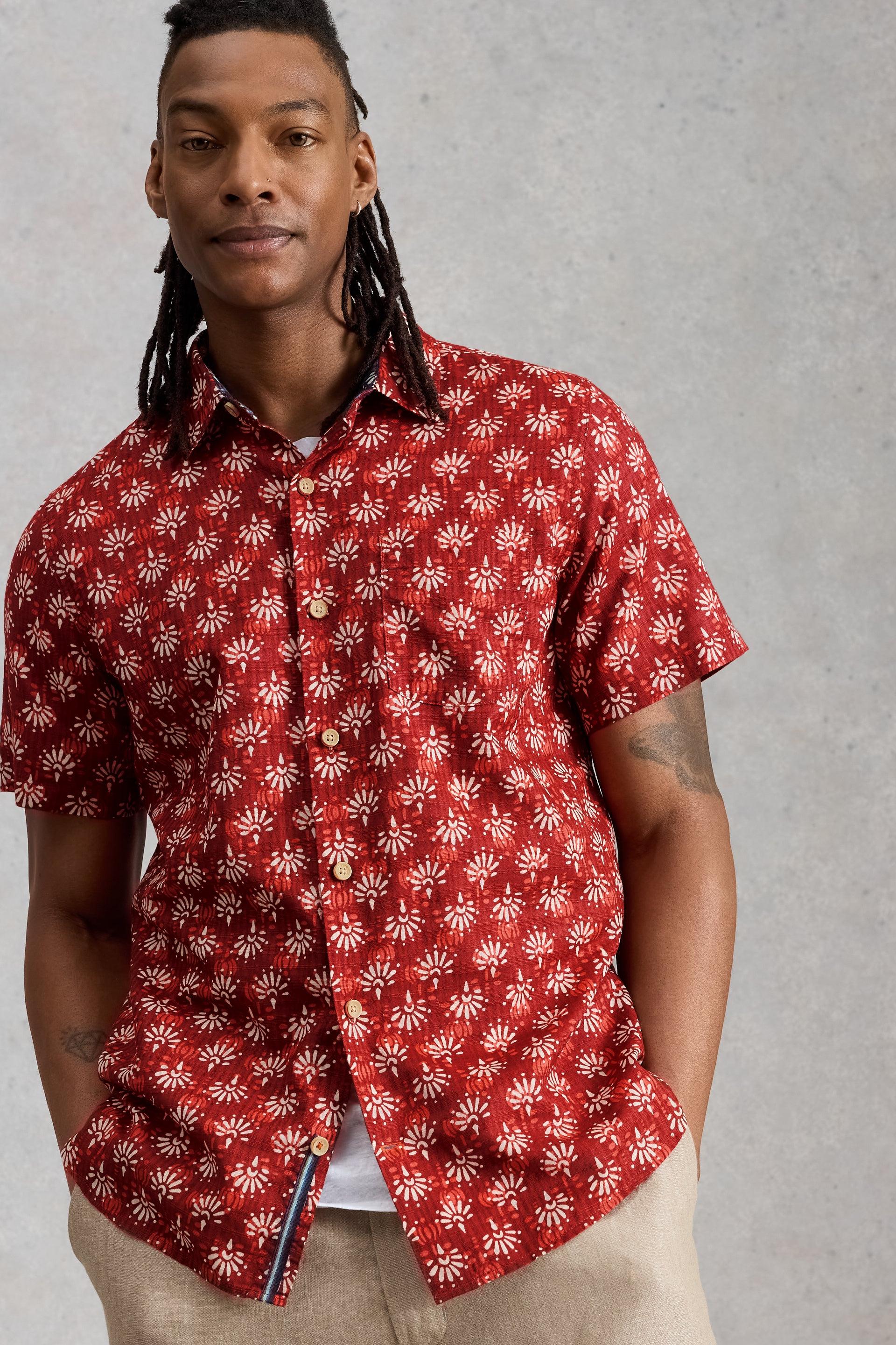 White Stuff Finsbury SS Batik Print Shirt