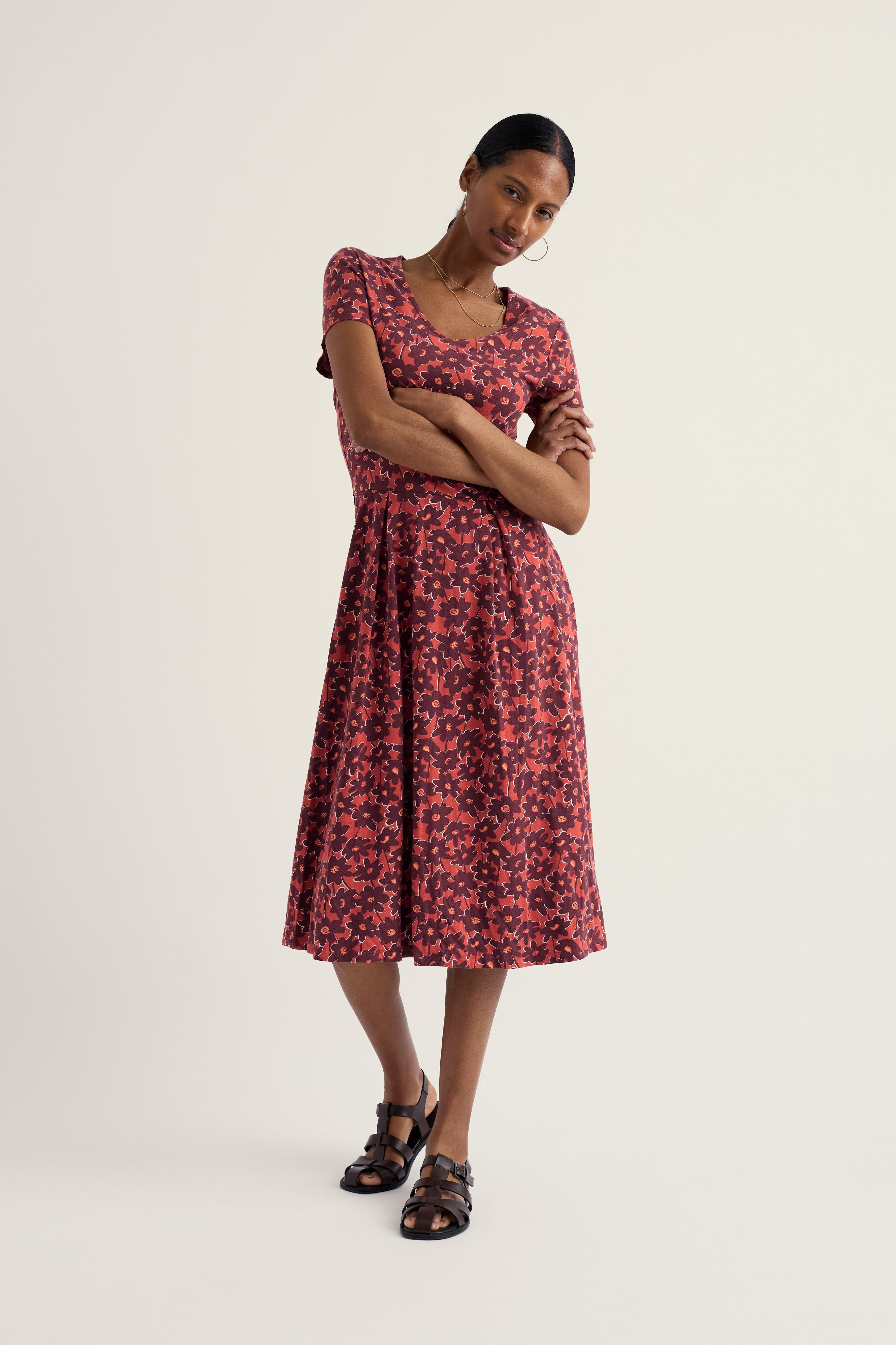 Seasalt Pier View Dress in Inked Cosmos Masala