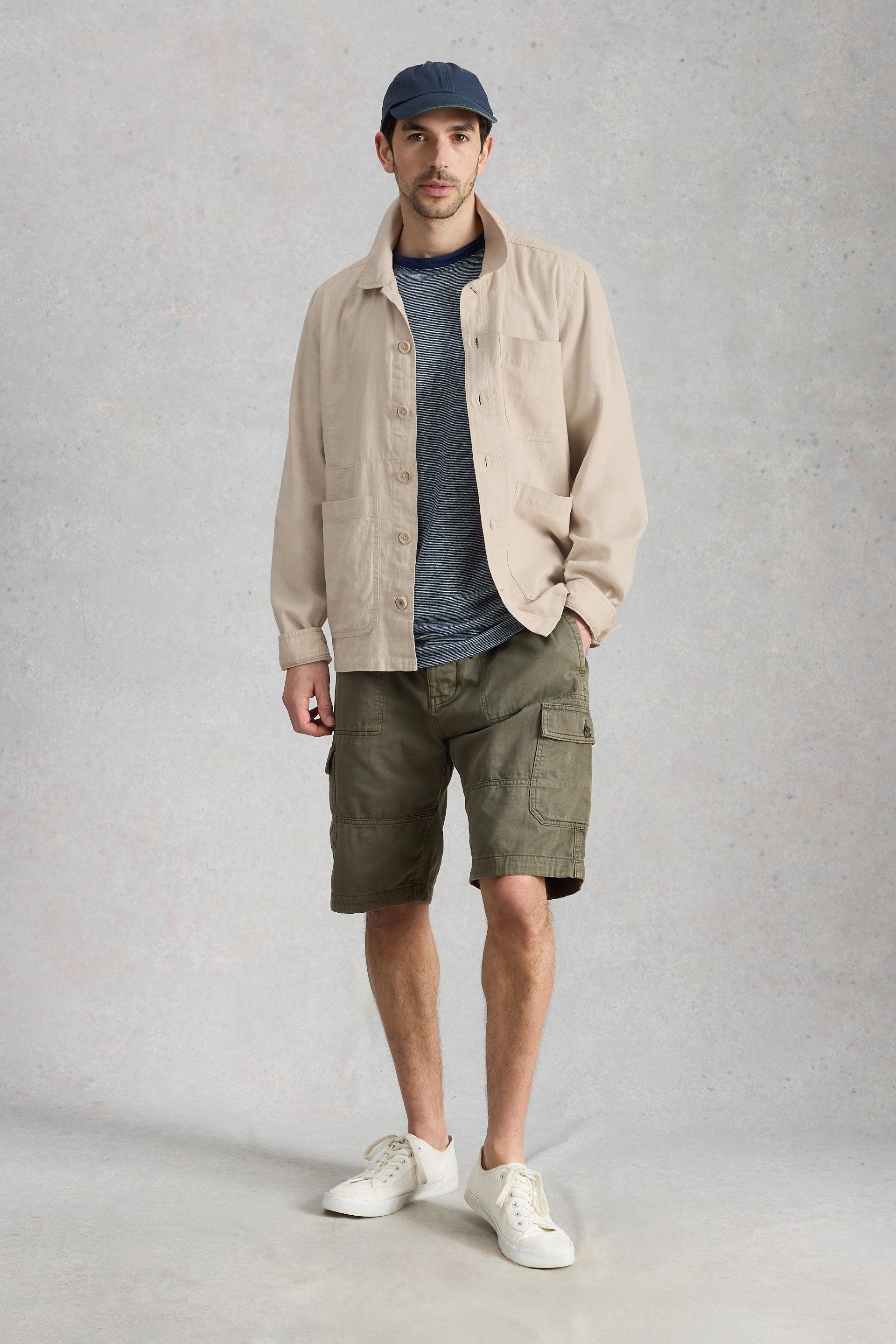 White Stuff Westgate Light Tan Linen Blend Jacket