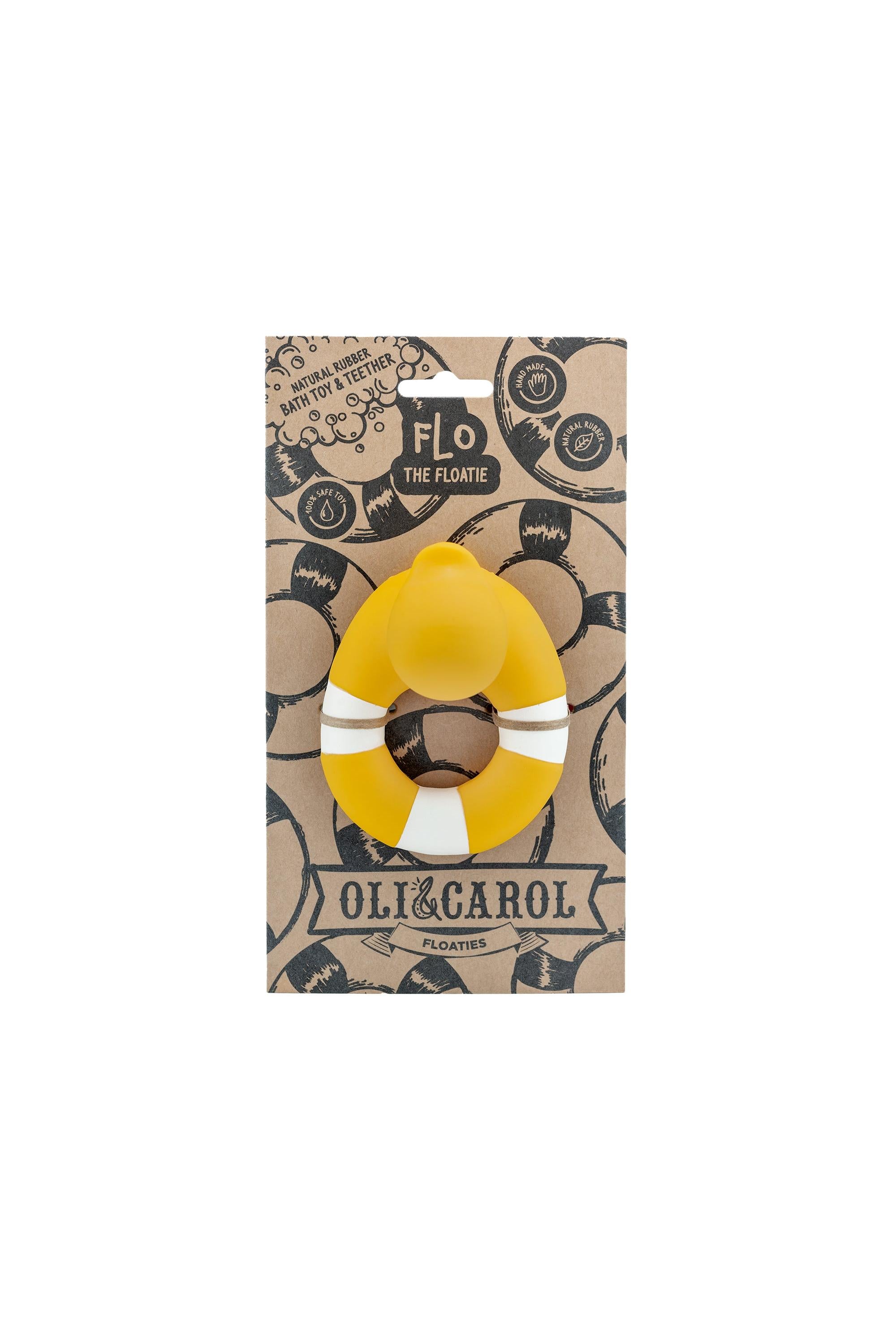 Natural rubber teether and bath toy, safe, hygienic, and suitable for newborns and toddlers.