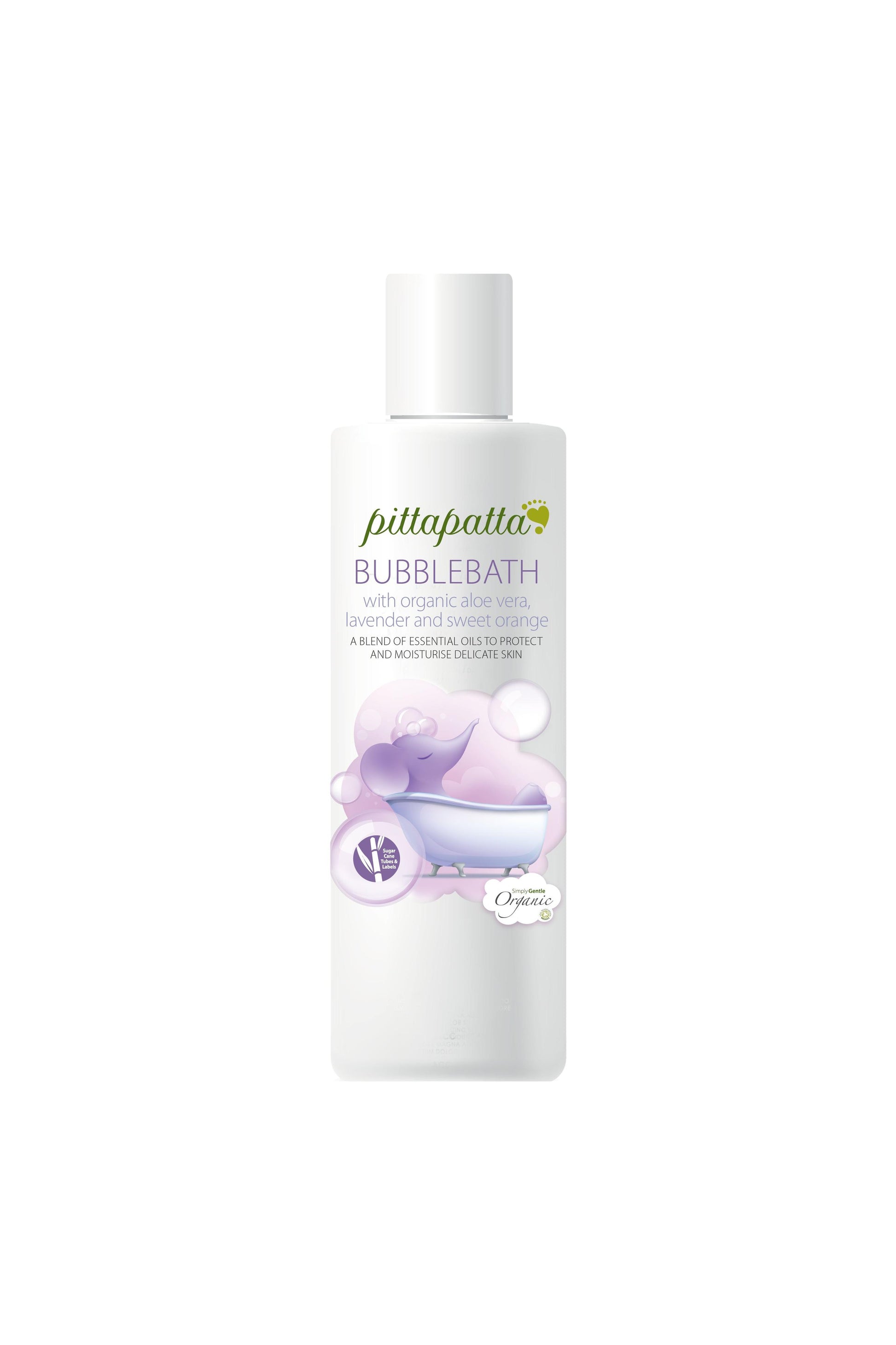Pitta Patta bubble bath bottle on a white background