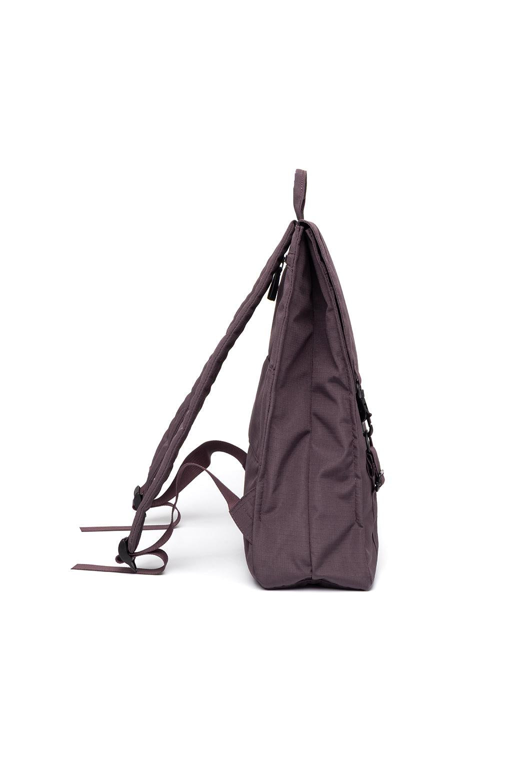 Purple backpack on a white background