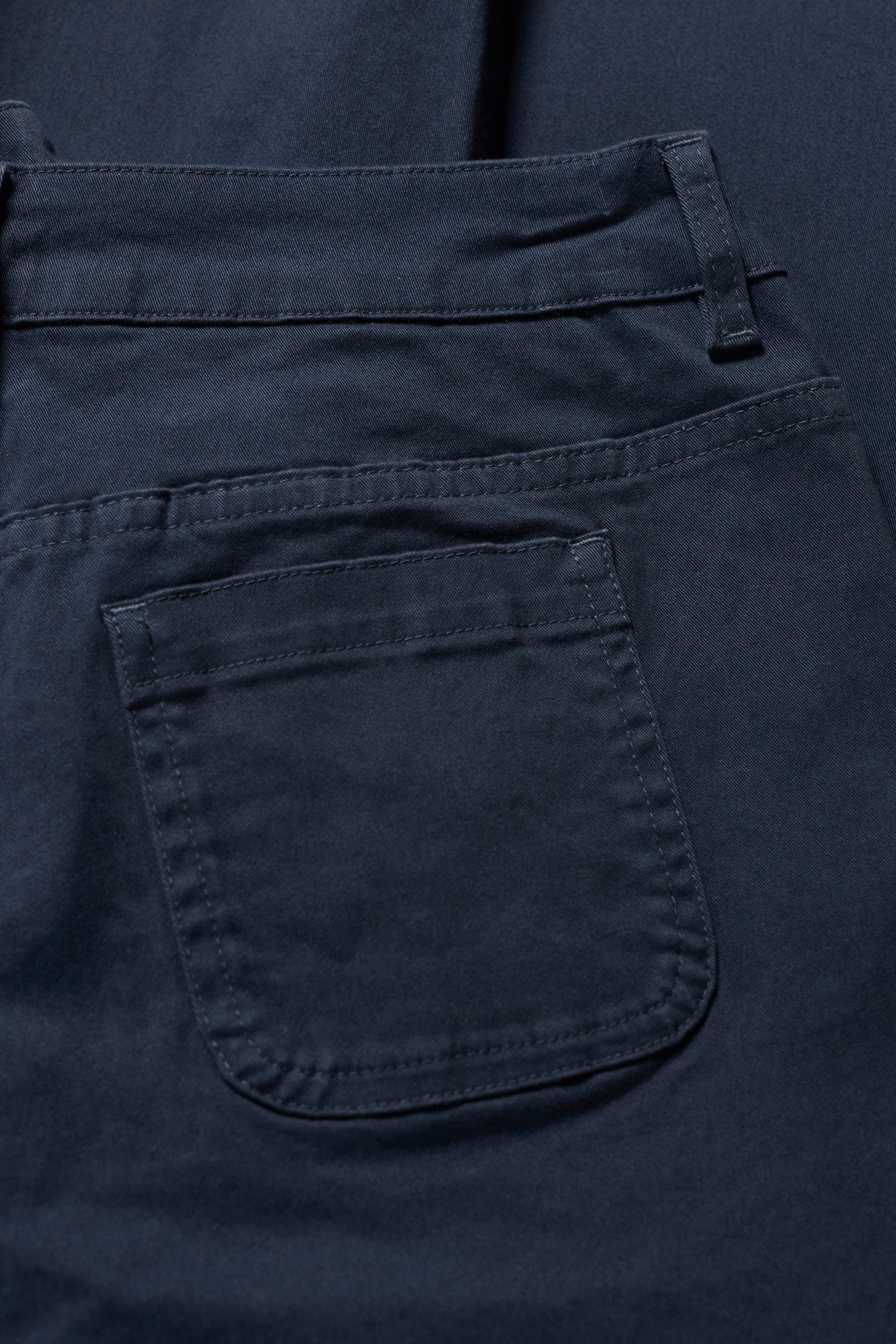 Close-up of a navy pocket on Seasalt trousers