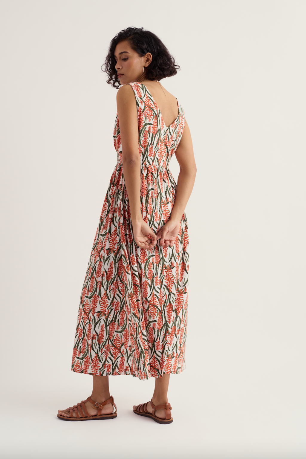 Seasalt Polmanter Dress in Red Hot Poker Chalk