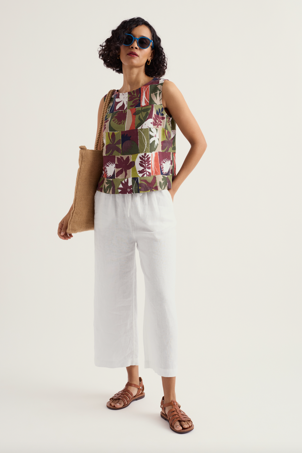 Seasalt Colour Study Top in Floral Splice Cacao