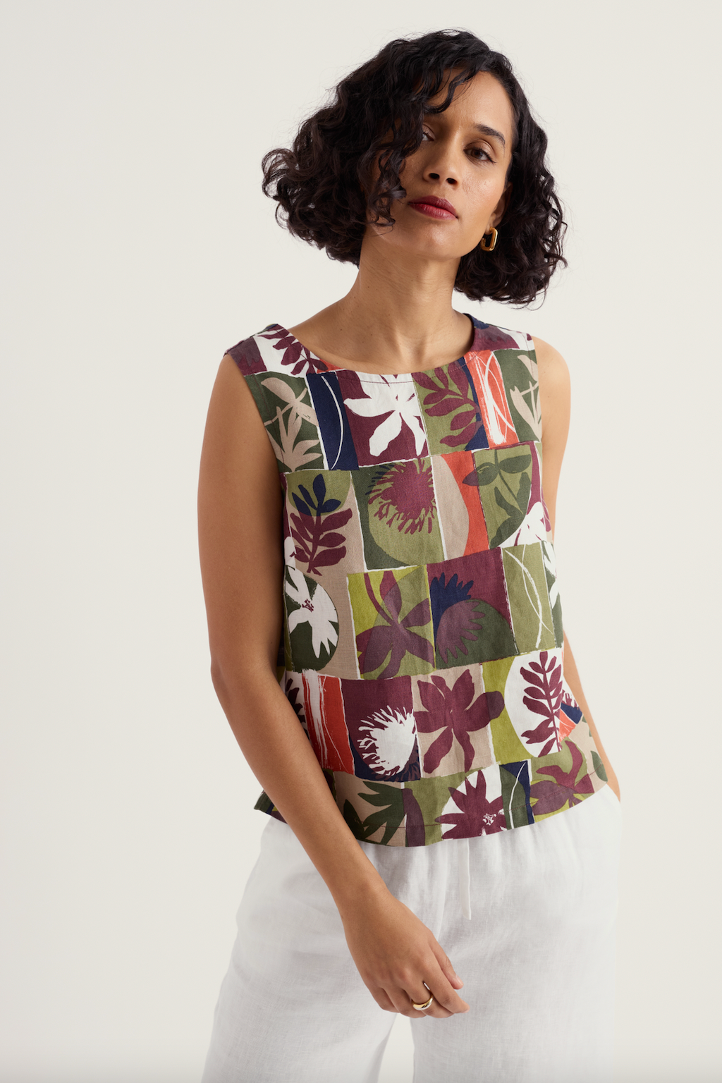 Seasalt Colour Study Top in Floral Splice Cacao
