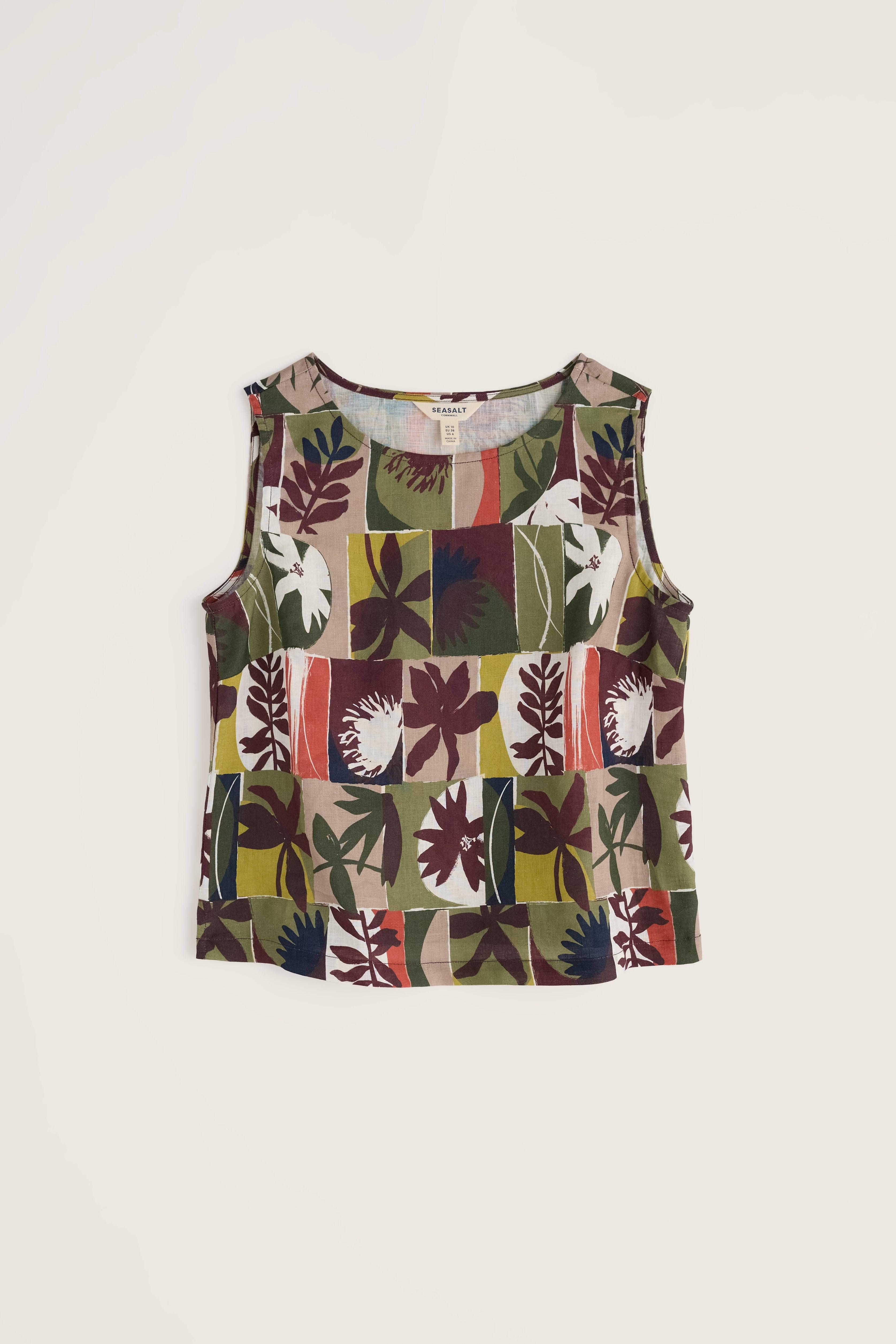 Seasalt Colour Study Top in Floral Splice Cacao