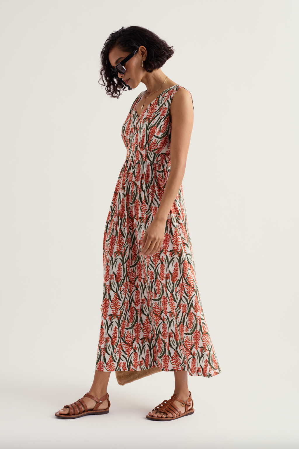 Seasalt Polmanter Dress in Red Hot Poker Chalk