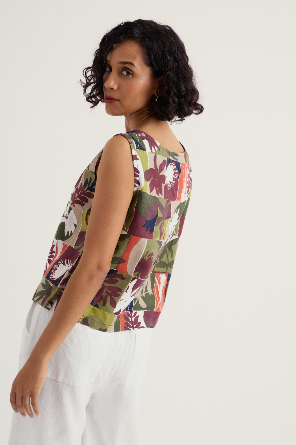 Seasalt Colour Study Top in Floral Splice Cacao