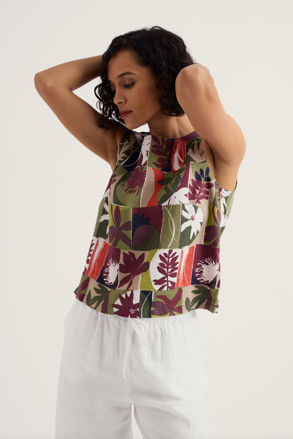 Seasalt Colour Study Top in Floral Splice Cacao