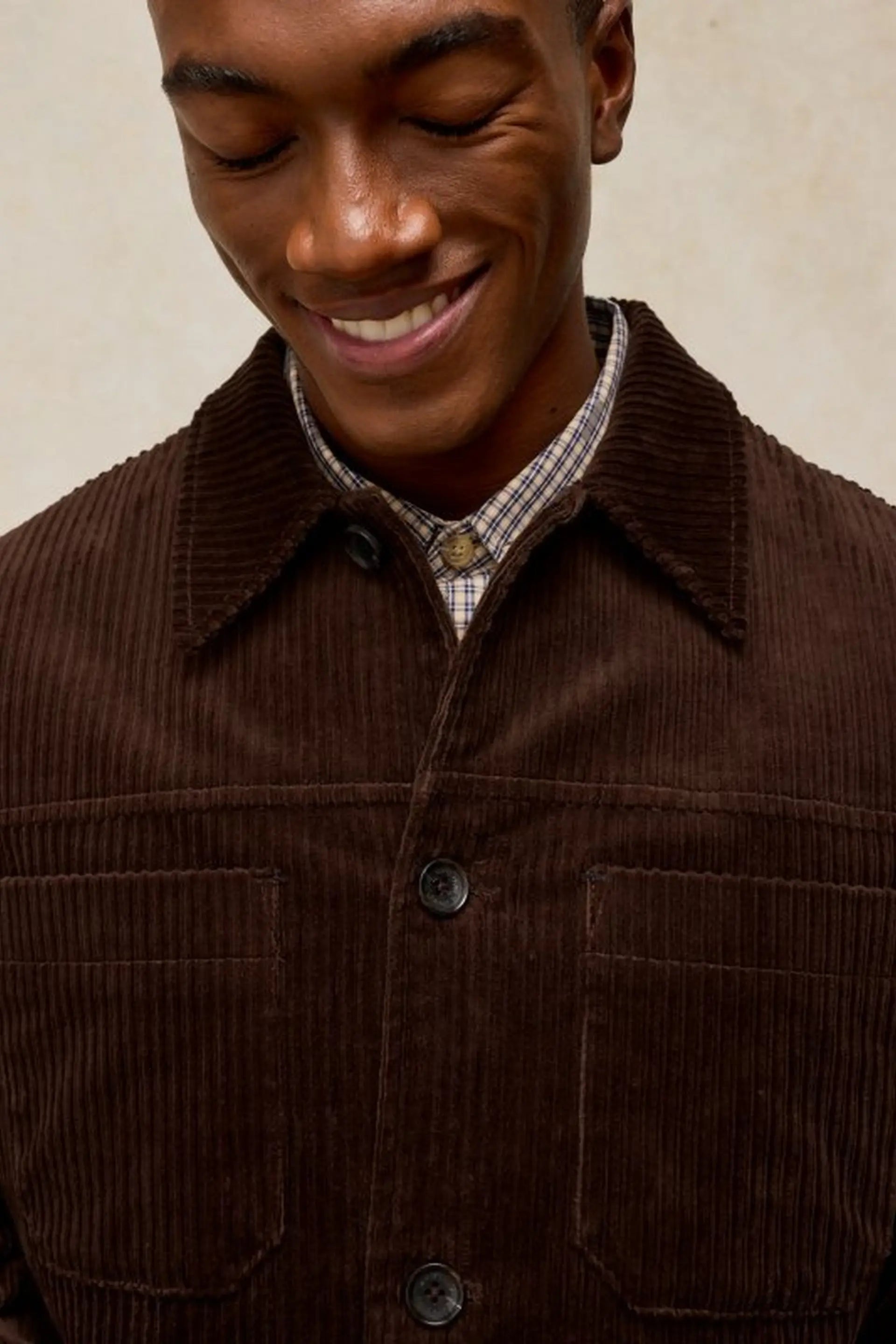 White Stuff Crosby Men’s Cord Jacket – Dark Brown