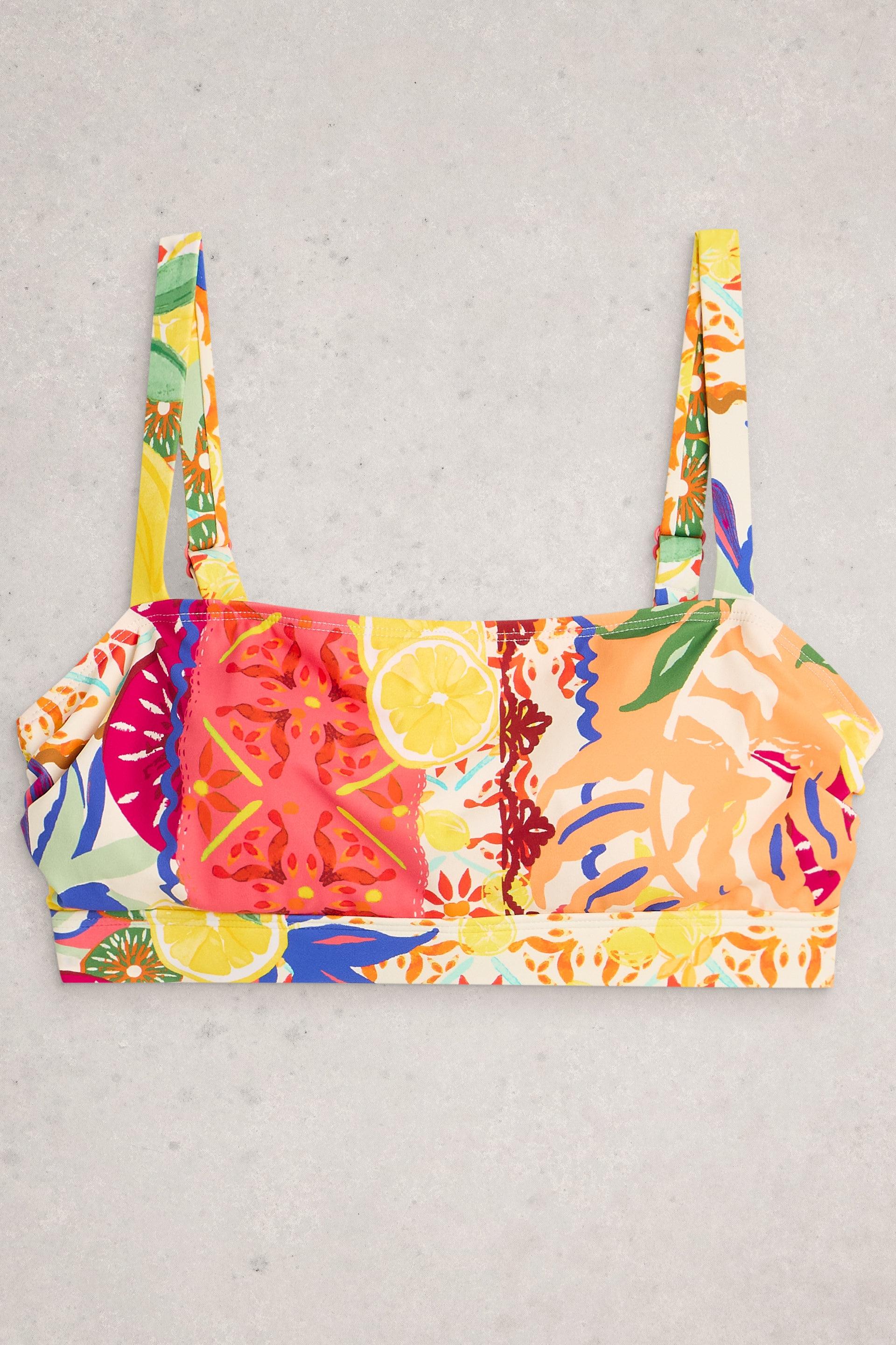 White Stuff Verity Bikini Pink Mlt Top SS26