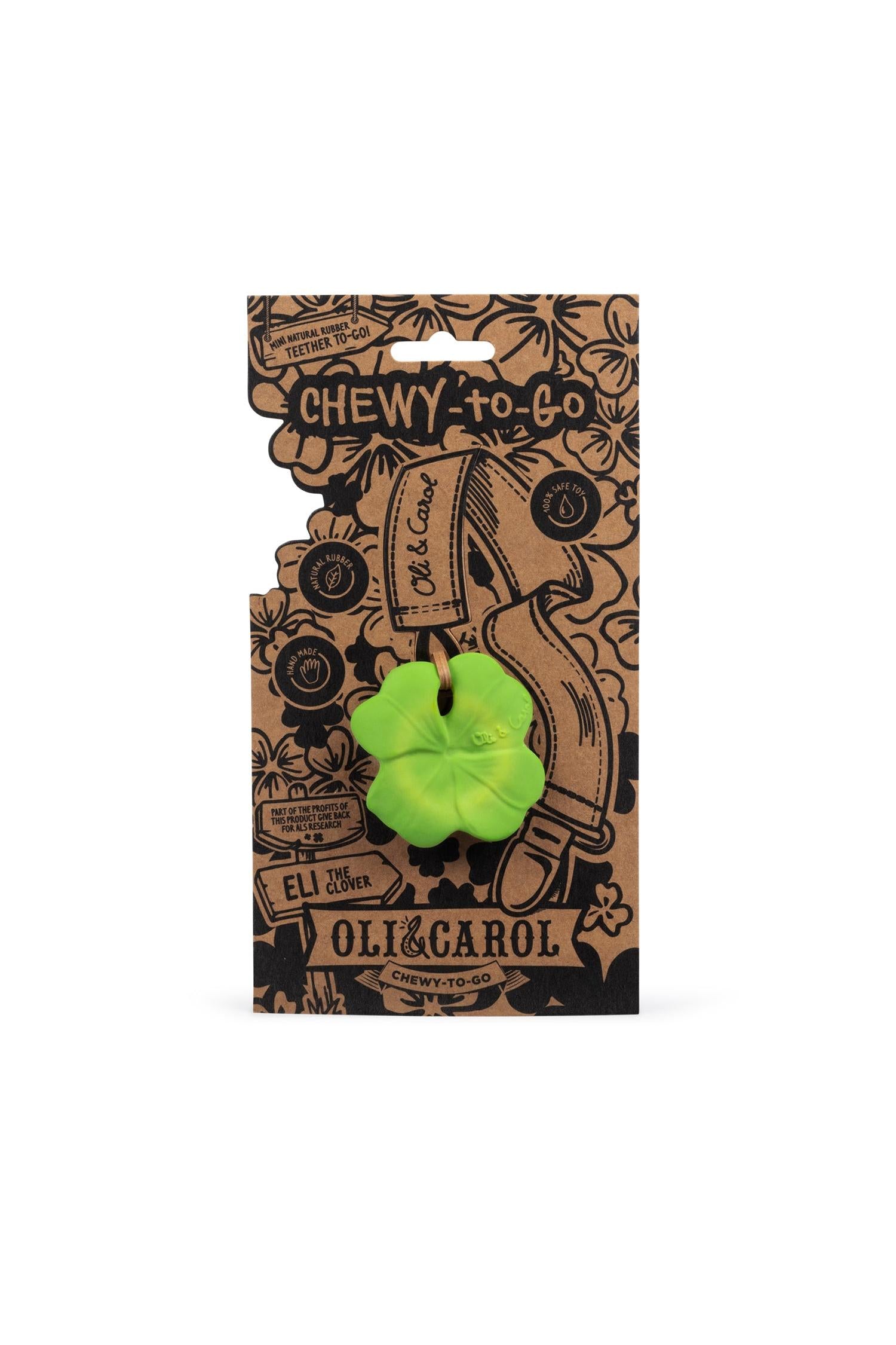 Oli & Carol Eli the Clover Natural Rubber Teether