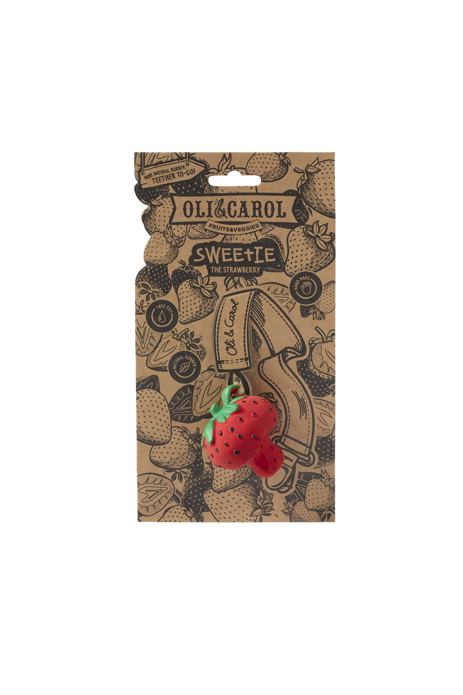 Oli & Carol Sweetie the Strawberry Natural Rubber Teether