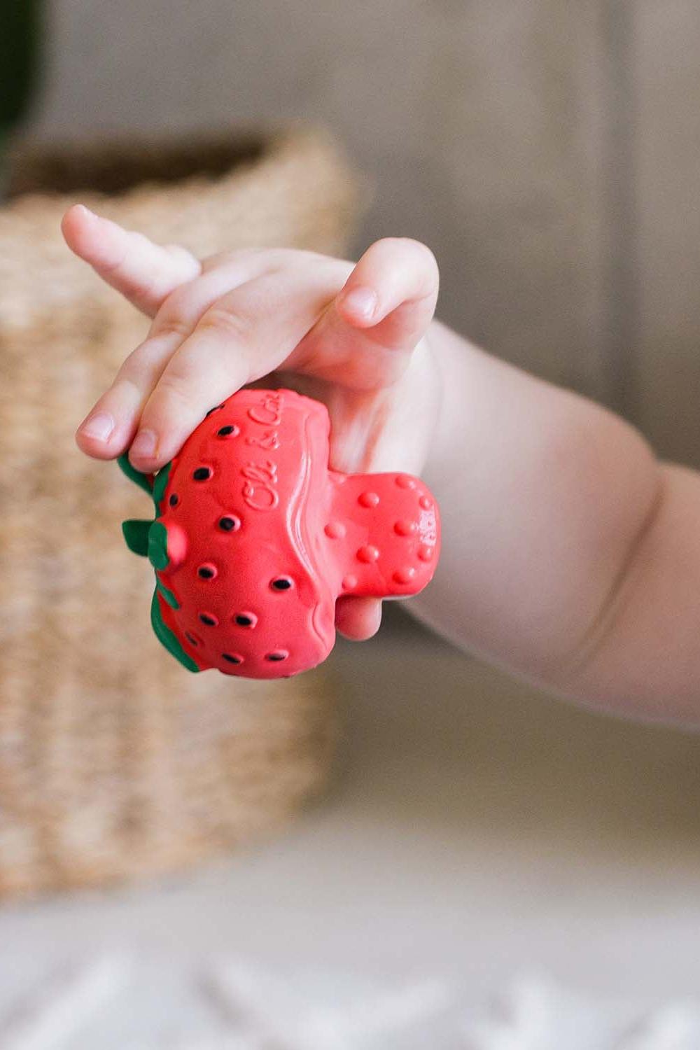 Oli & Carol Sweetie the Strawberry Natural Rubber Teether