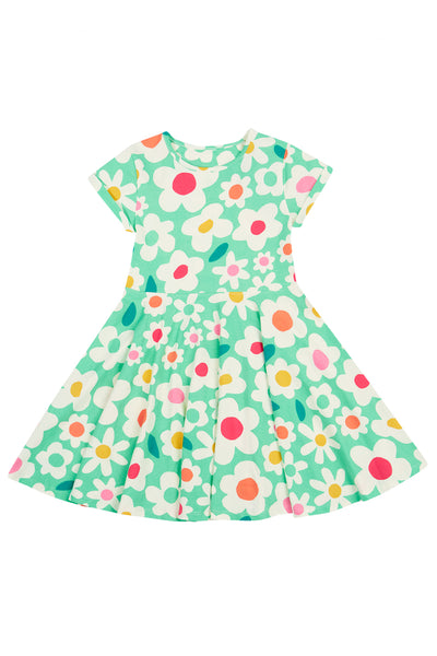 Frugi Spring Skater Dress in Daisy Field