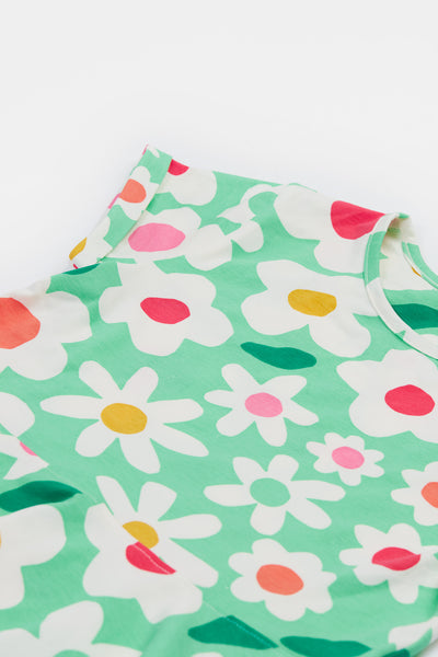 Frugi Spring Skater Dress in Daisy Field