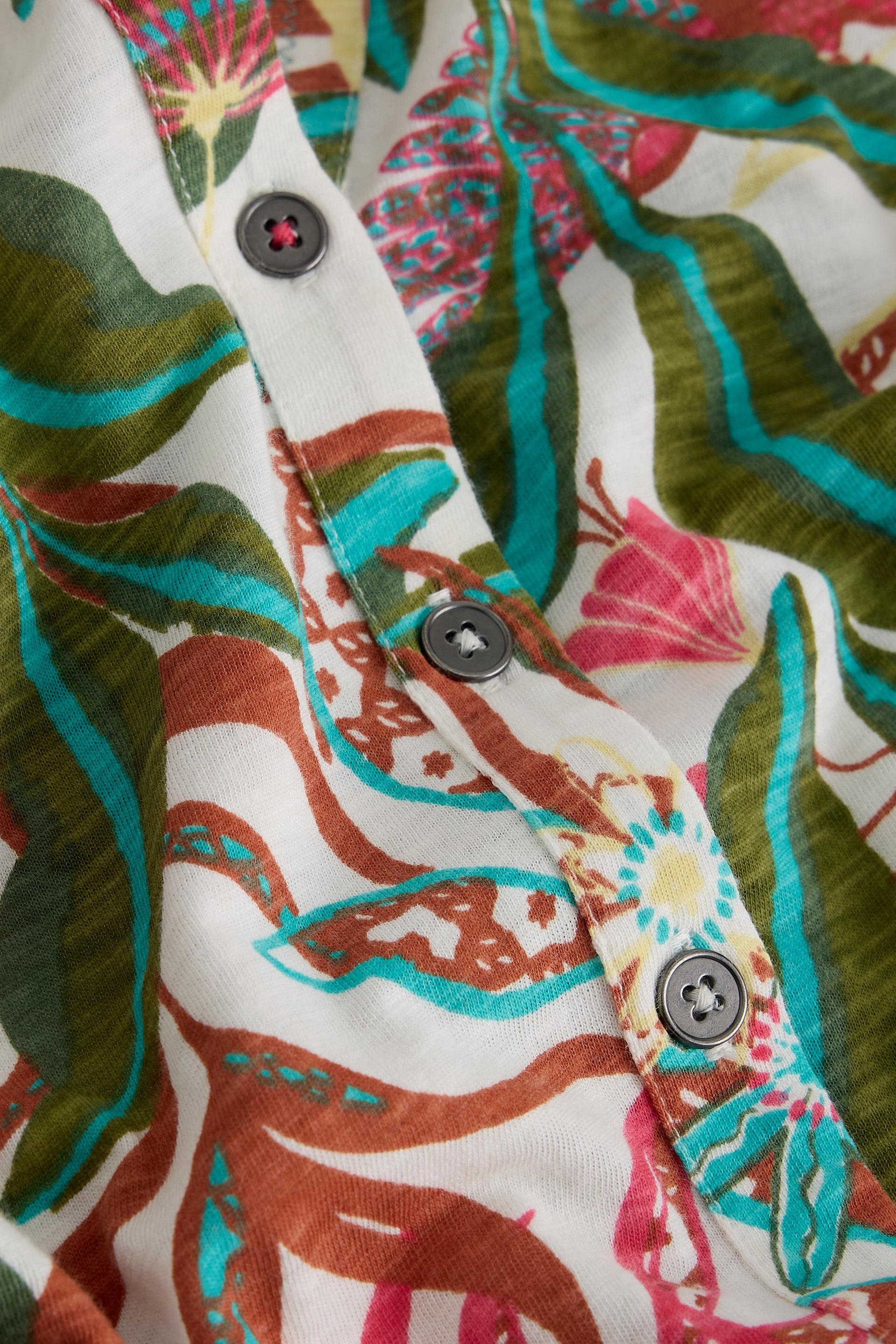 White Stuff Annie SS Ivory Print Jersey Shirt