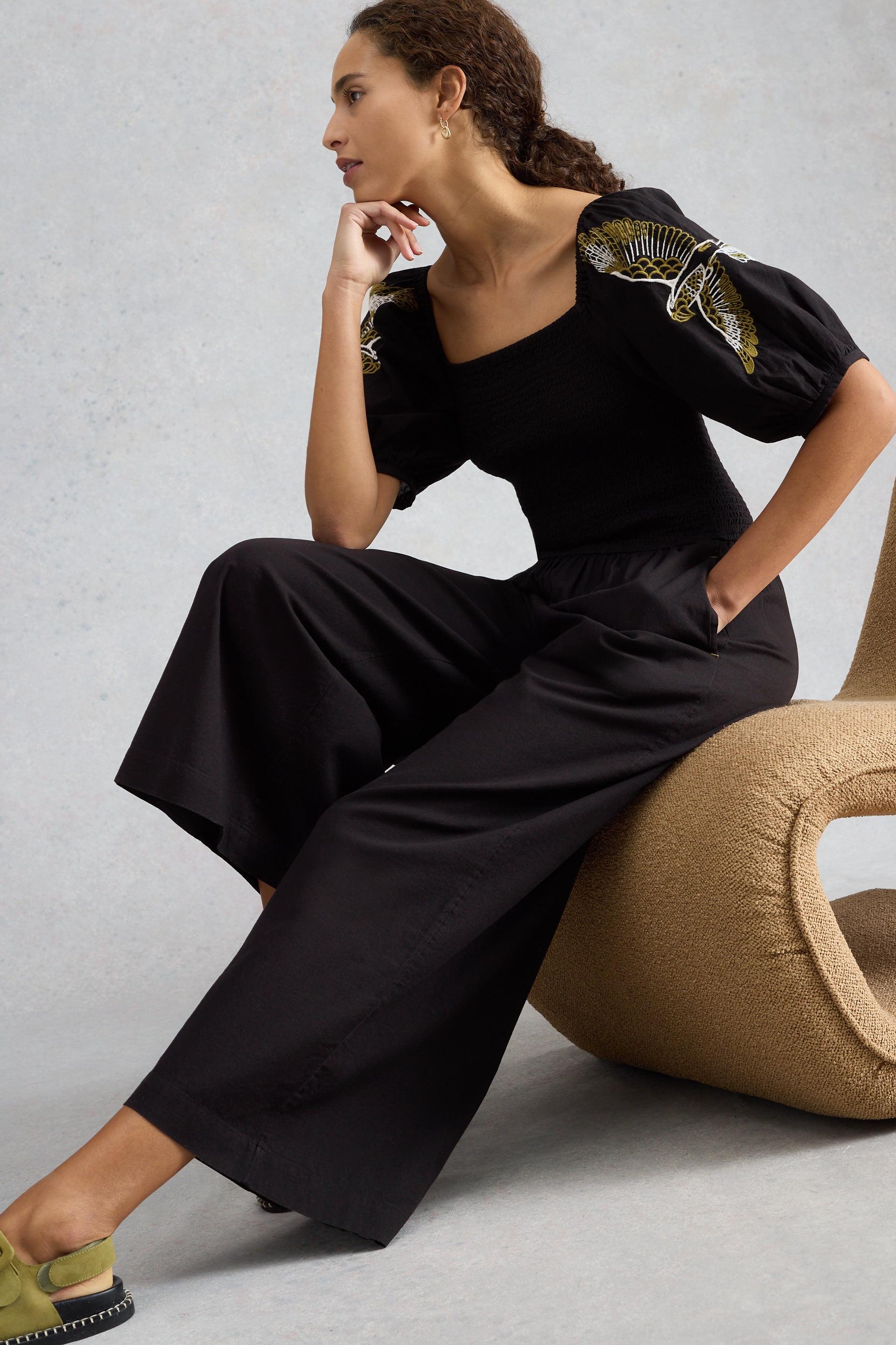 White Stuff Reese Pure Black Jumpsuit