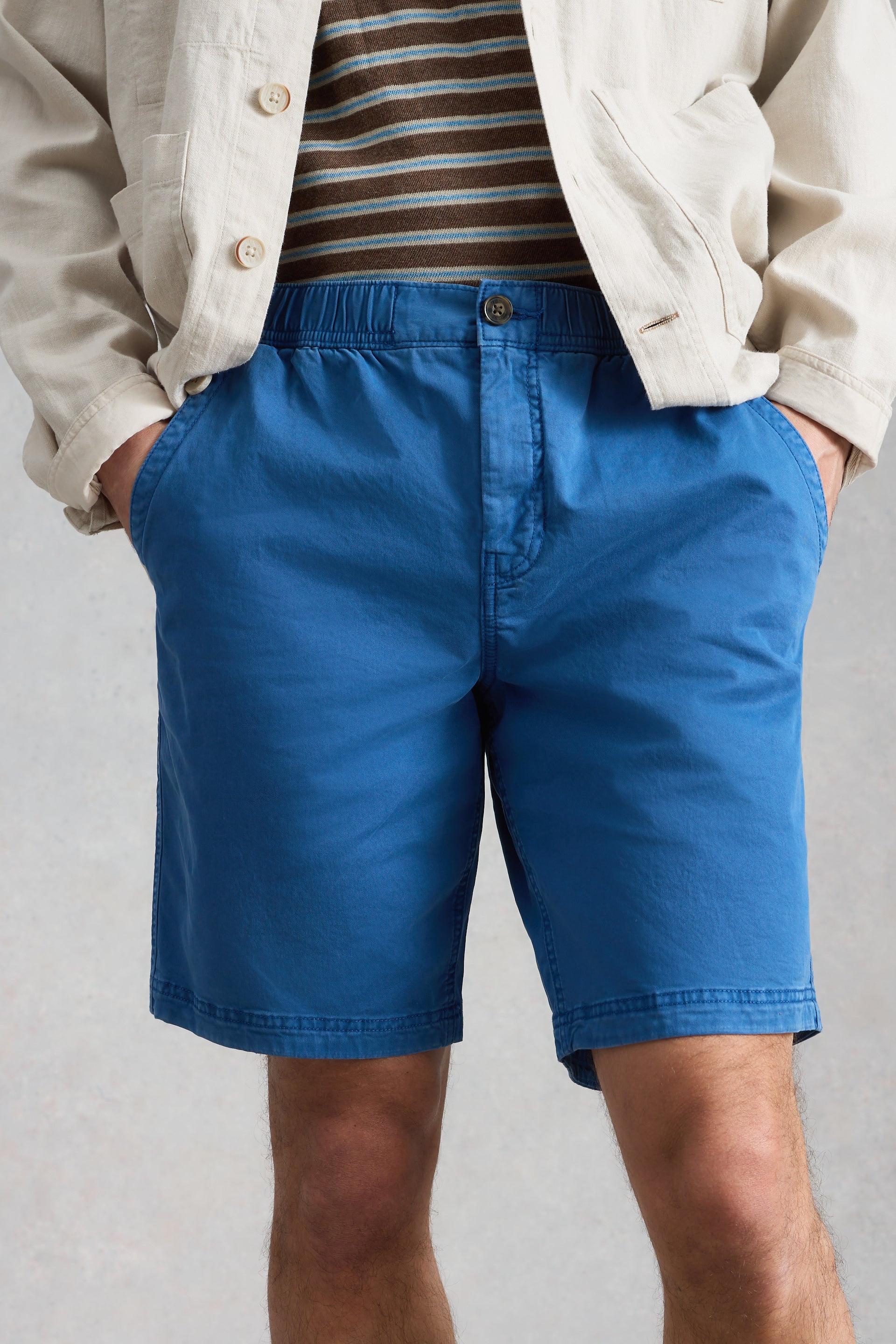 White Stuff Sutton Bright Blue Drawstring Shorts