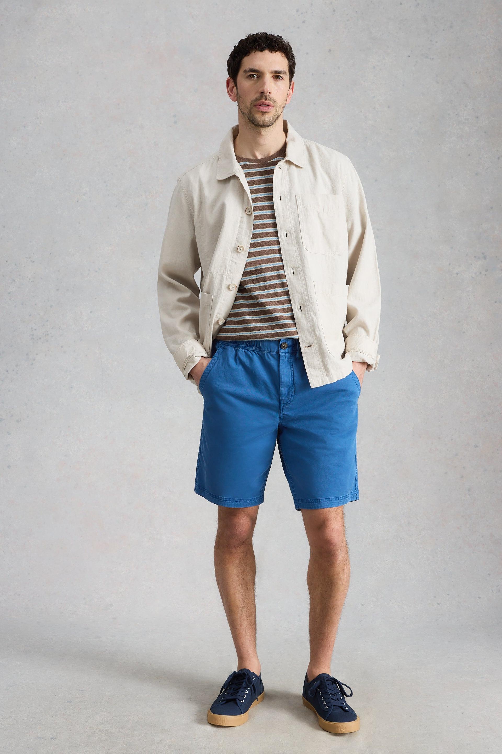 White Stuff Sutton Bright Blue Drawstring Shorts