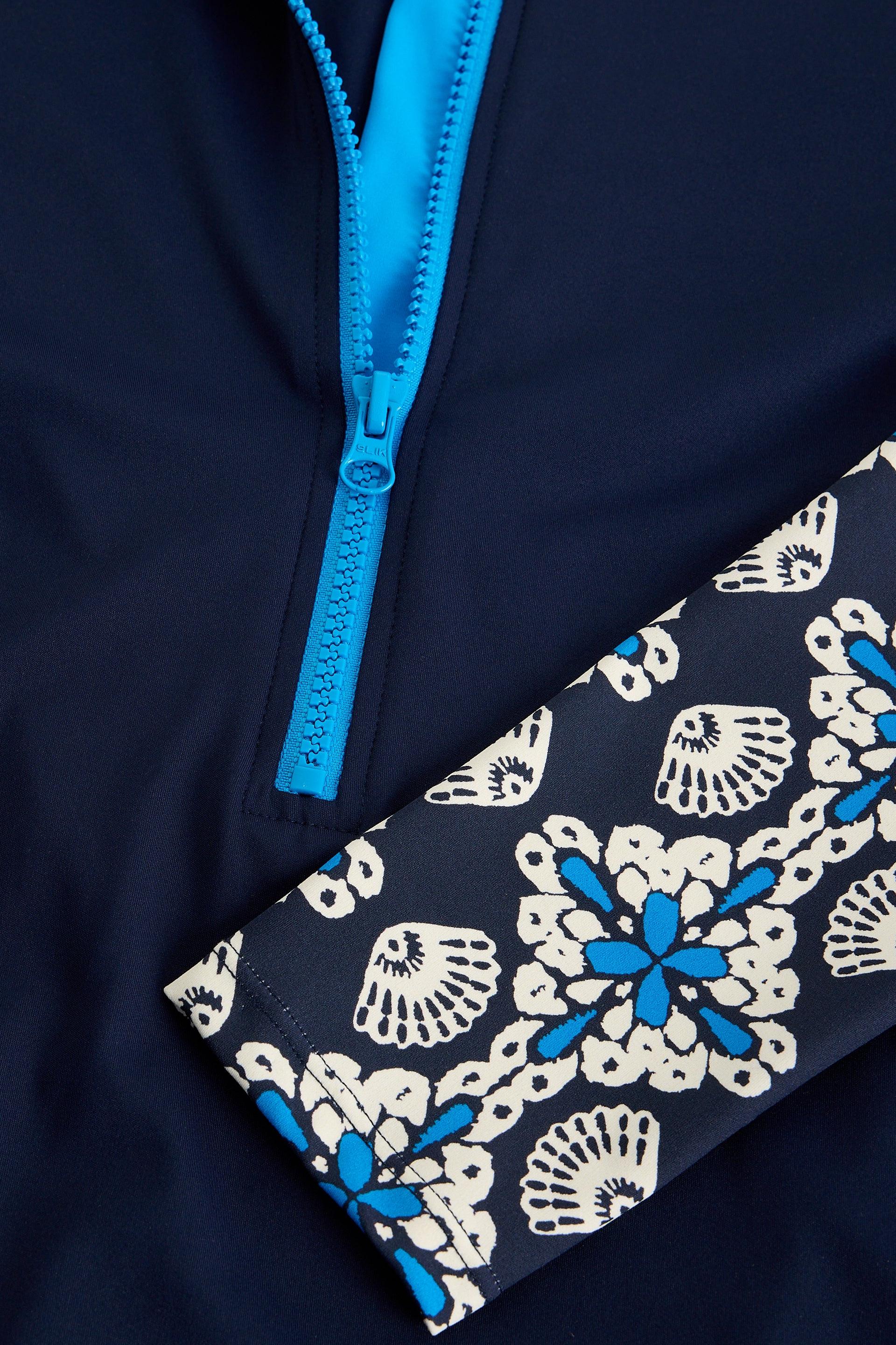 White Stuff Bay Rash Navy Print Vest