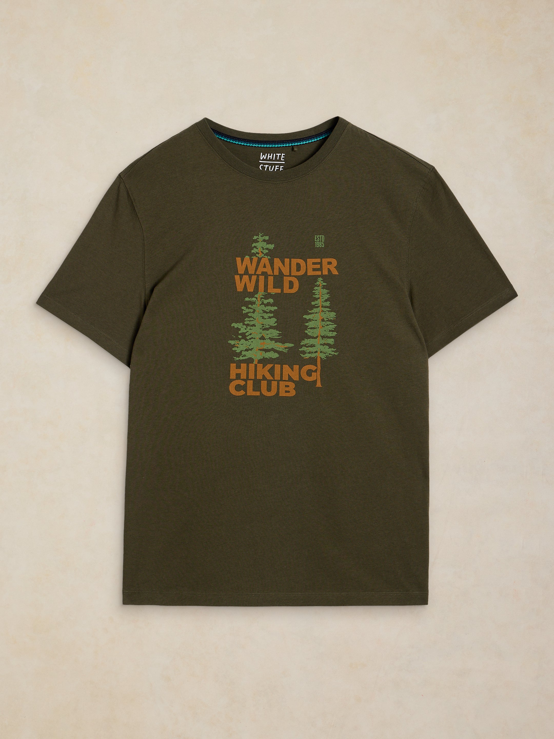 White Stuff Abersoch Graphic Tee Green Print