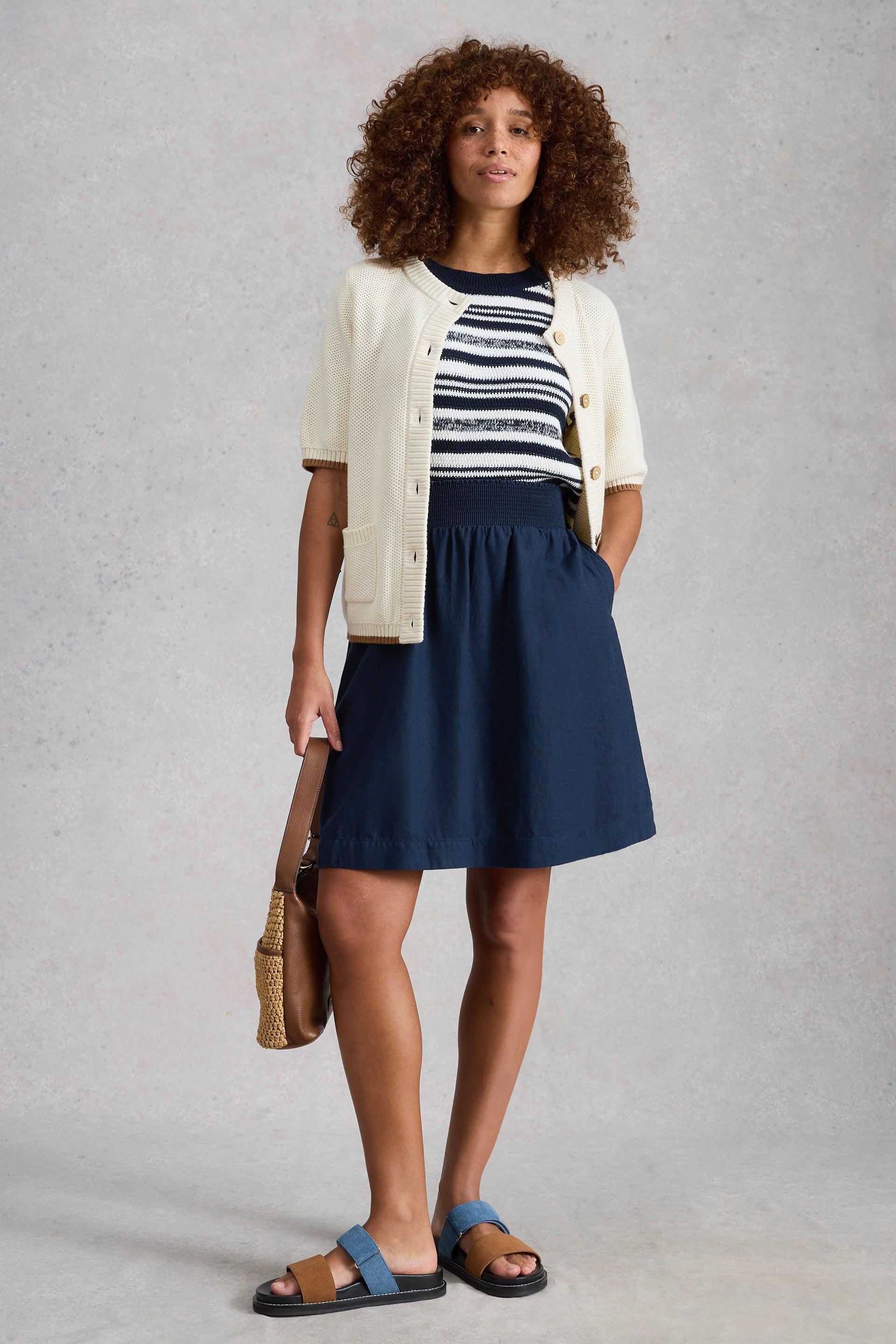 White Stuff Sheila Linen Blend Skirt