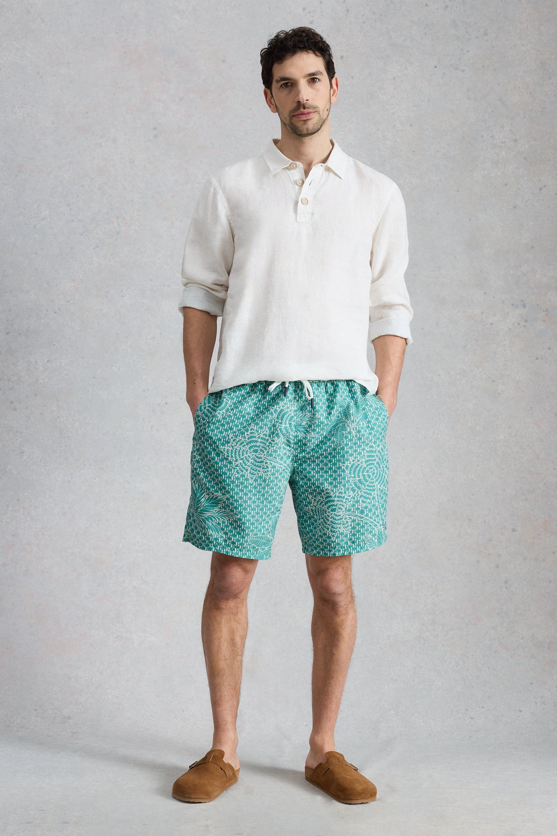 White Stuff Ventnor Palm Geo Swimshort