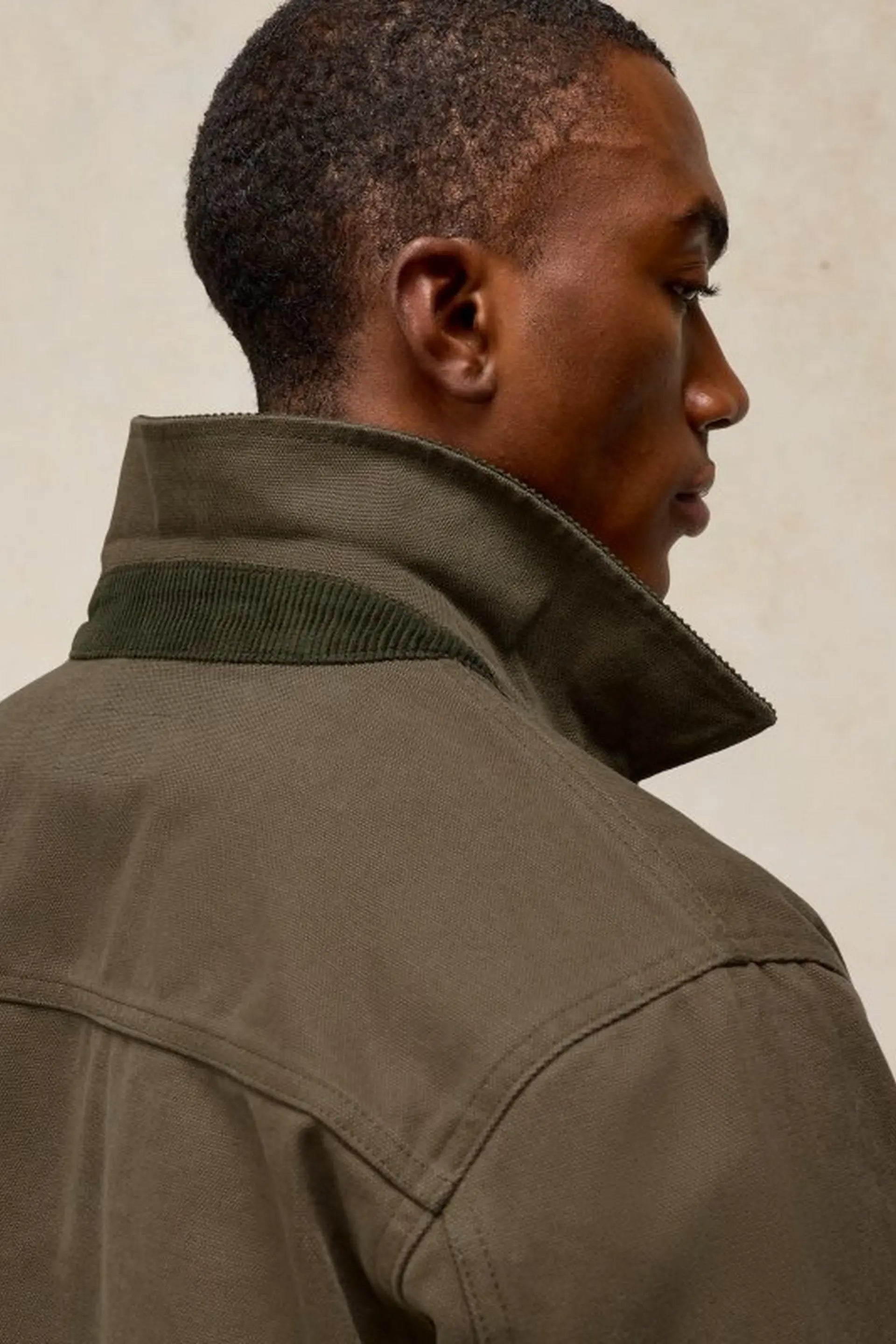 White Stuff Westgate Cord Mix Jacket - Khaki Green