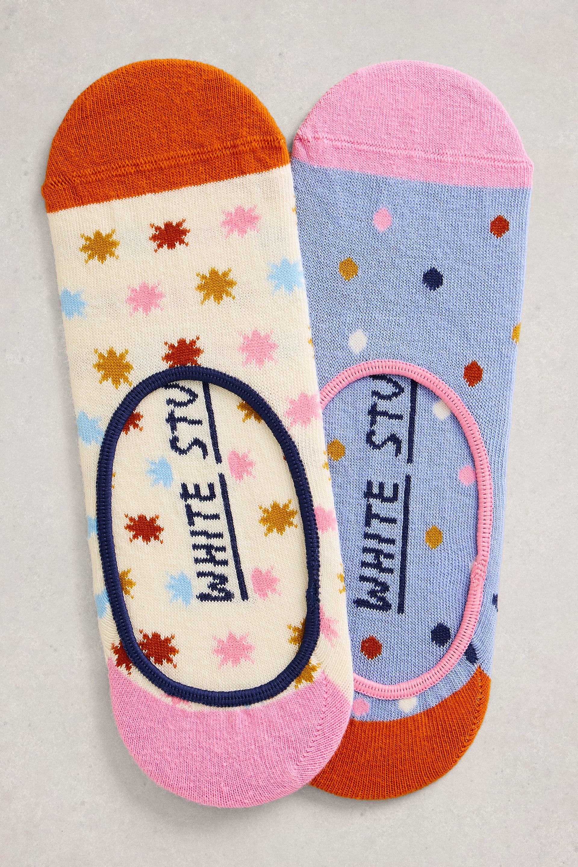 White Stuff 2PK Starburst No Show Socks