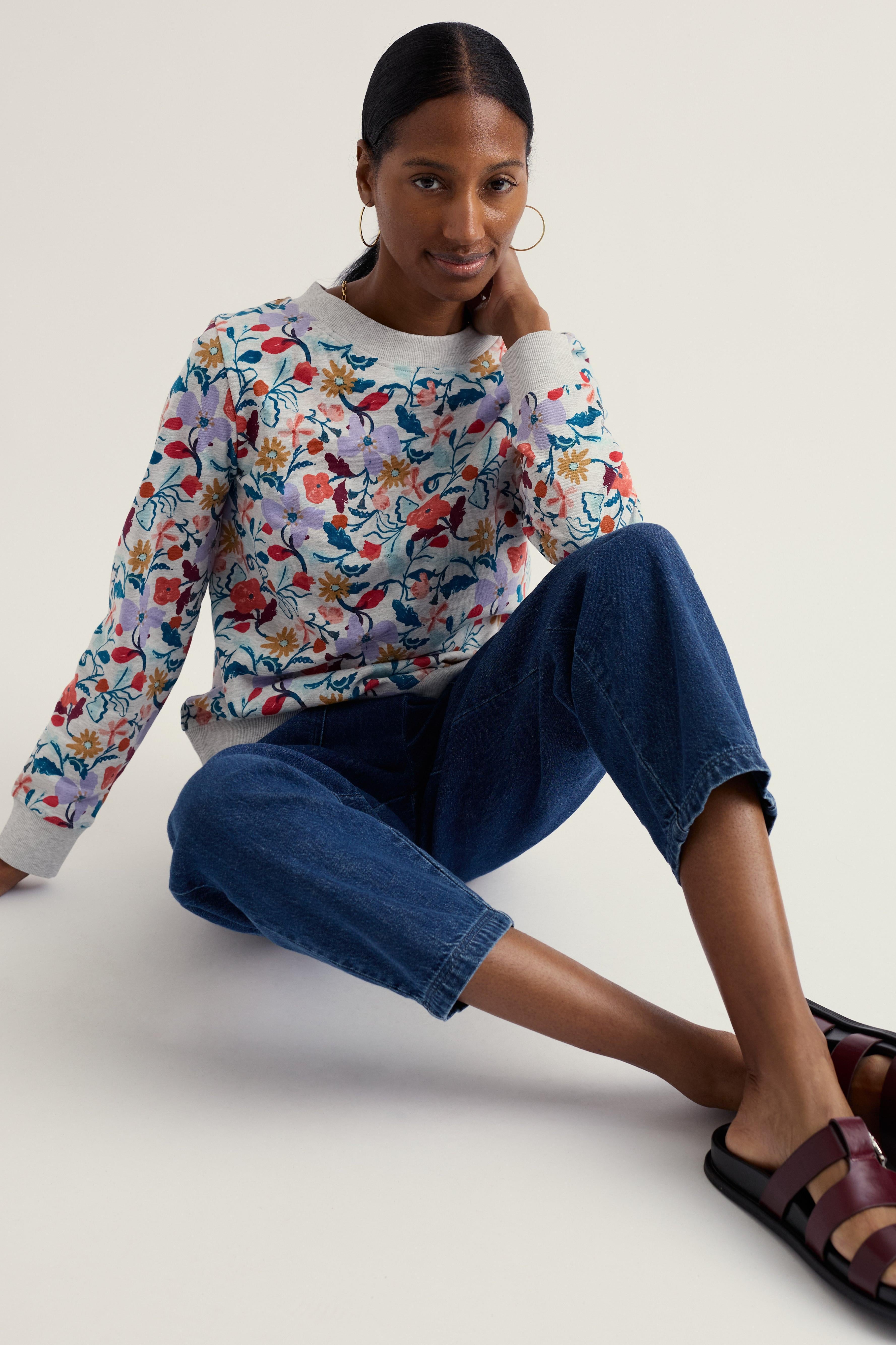 Seasalt Bright Wave Sweatshirt in Winding Meadow Mix