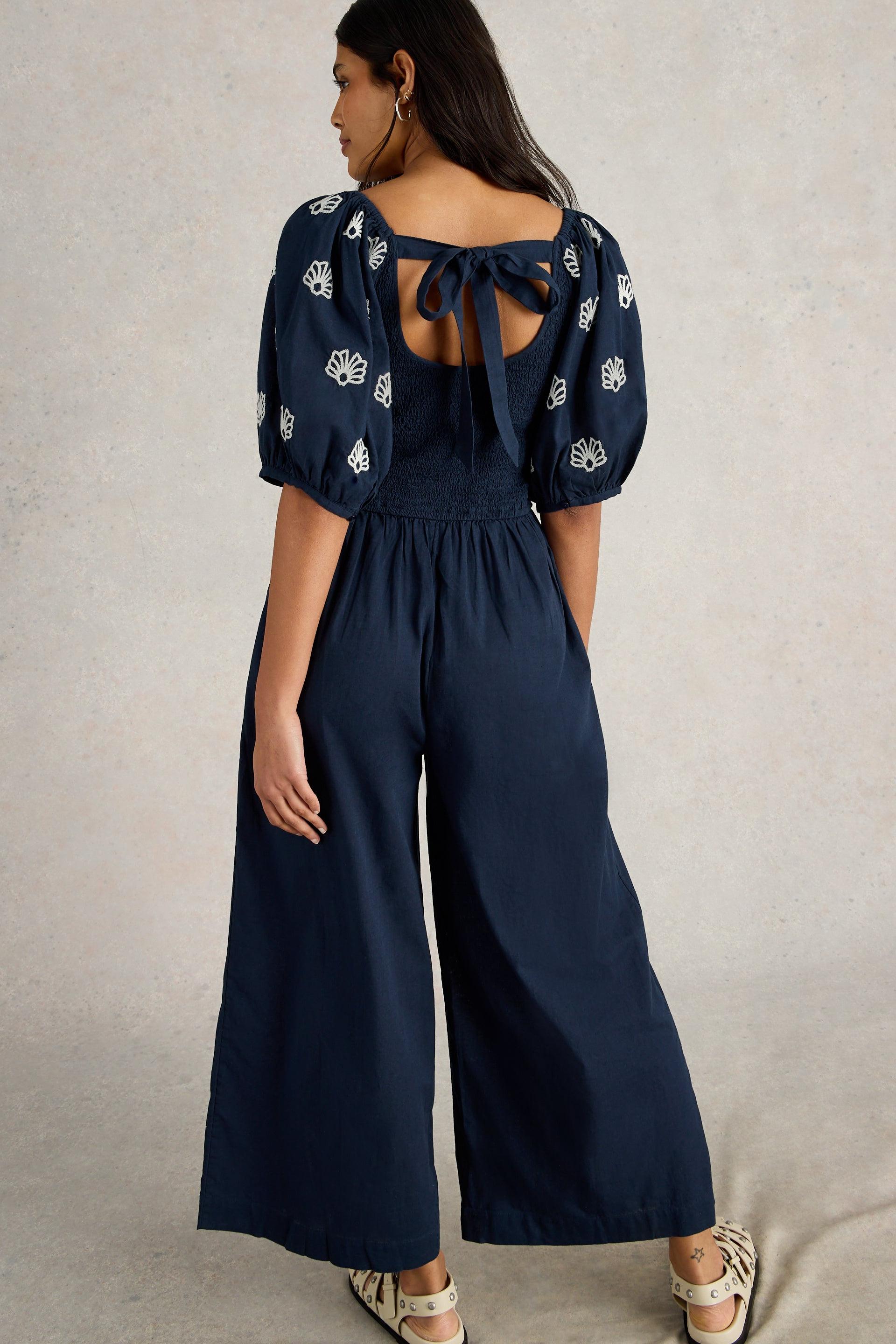 White Stuff Reese French Navy Jumpsuit
