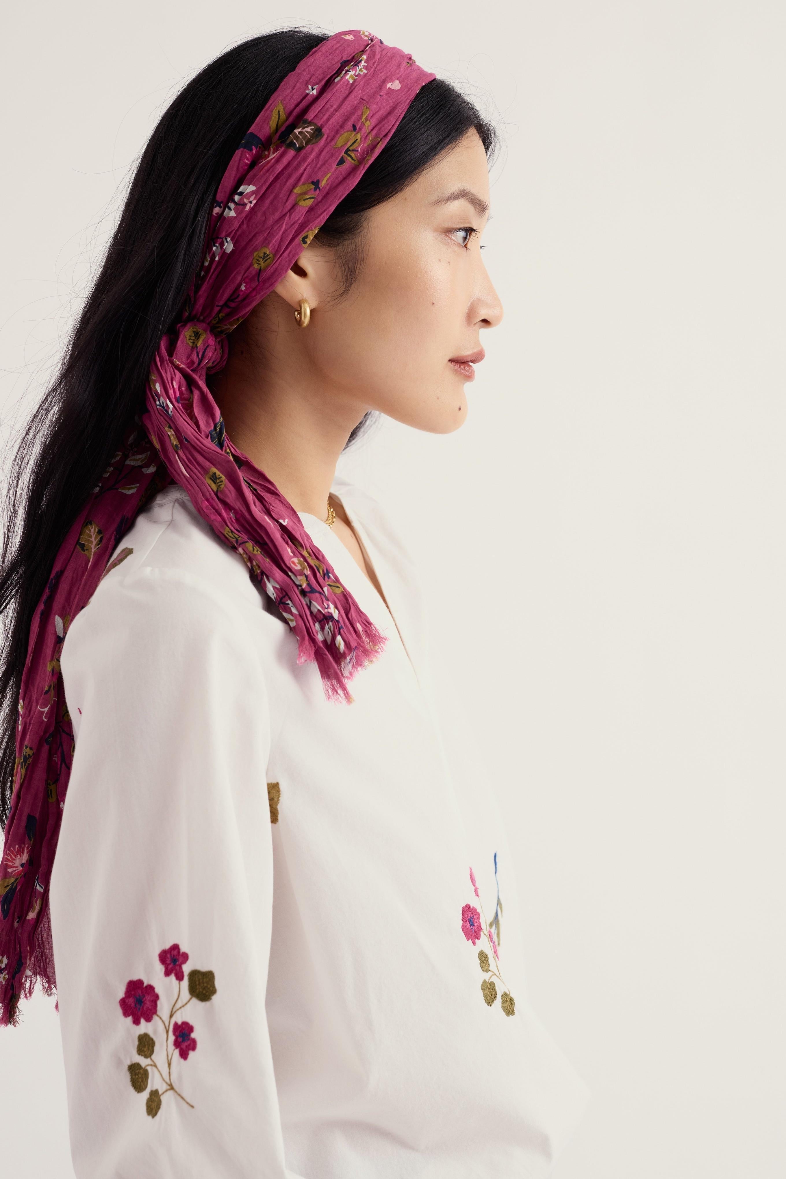 Seasalt Larissa Scarf Flora Study Rosa