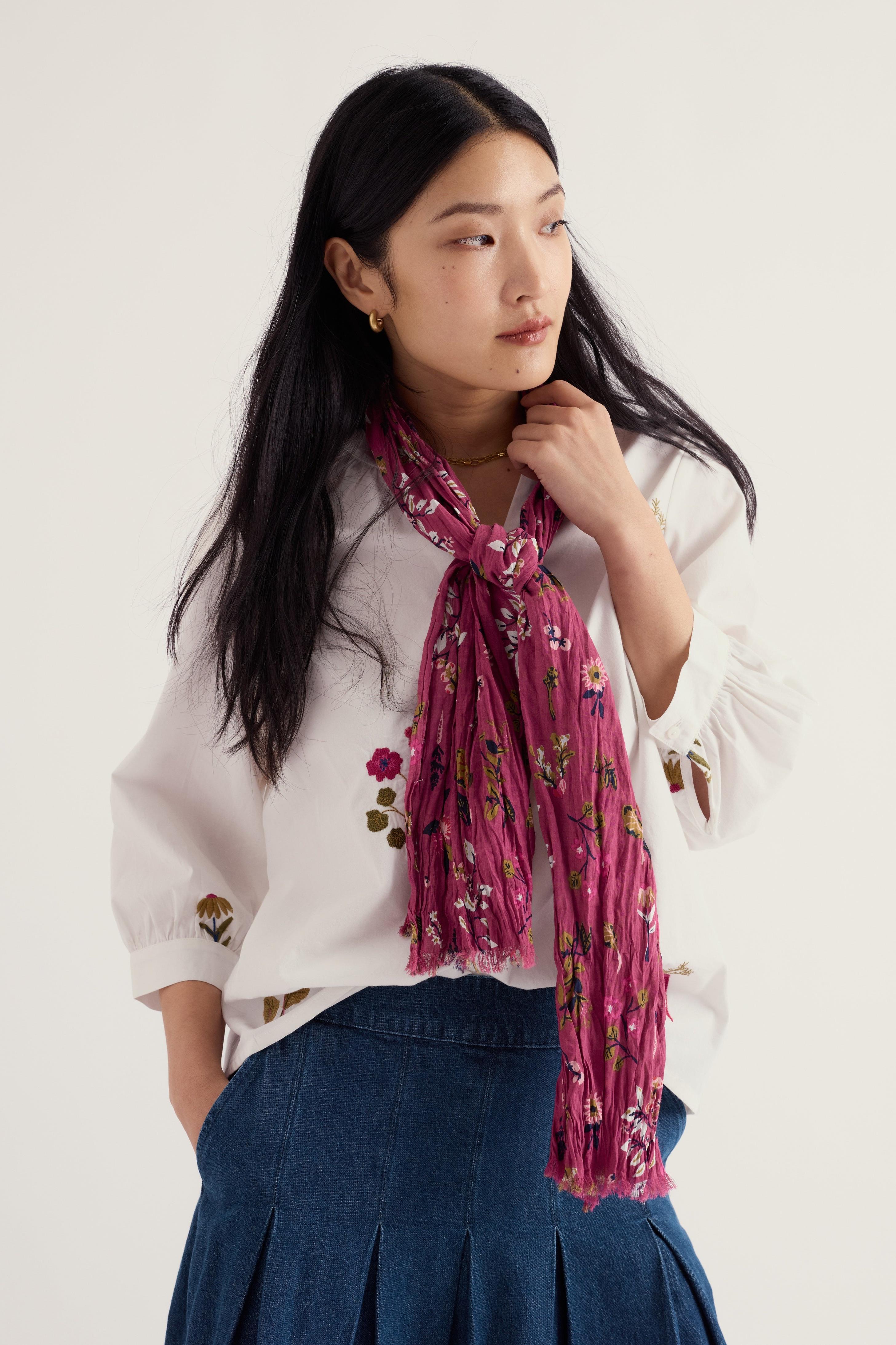Seasalt Larissa Scarf Flora Study Rosa