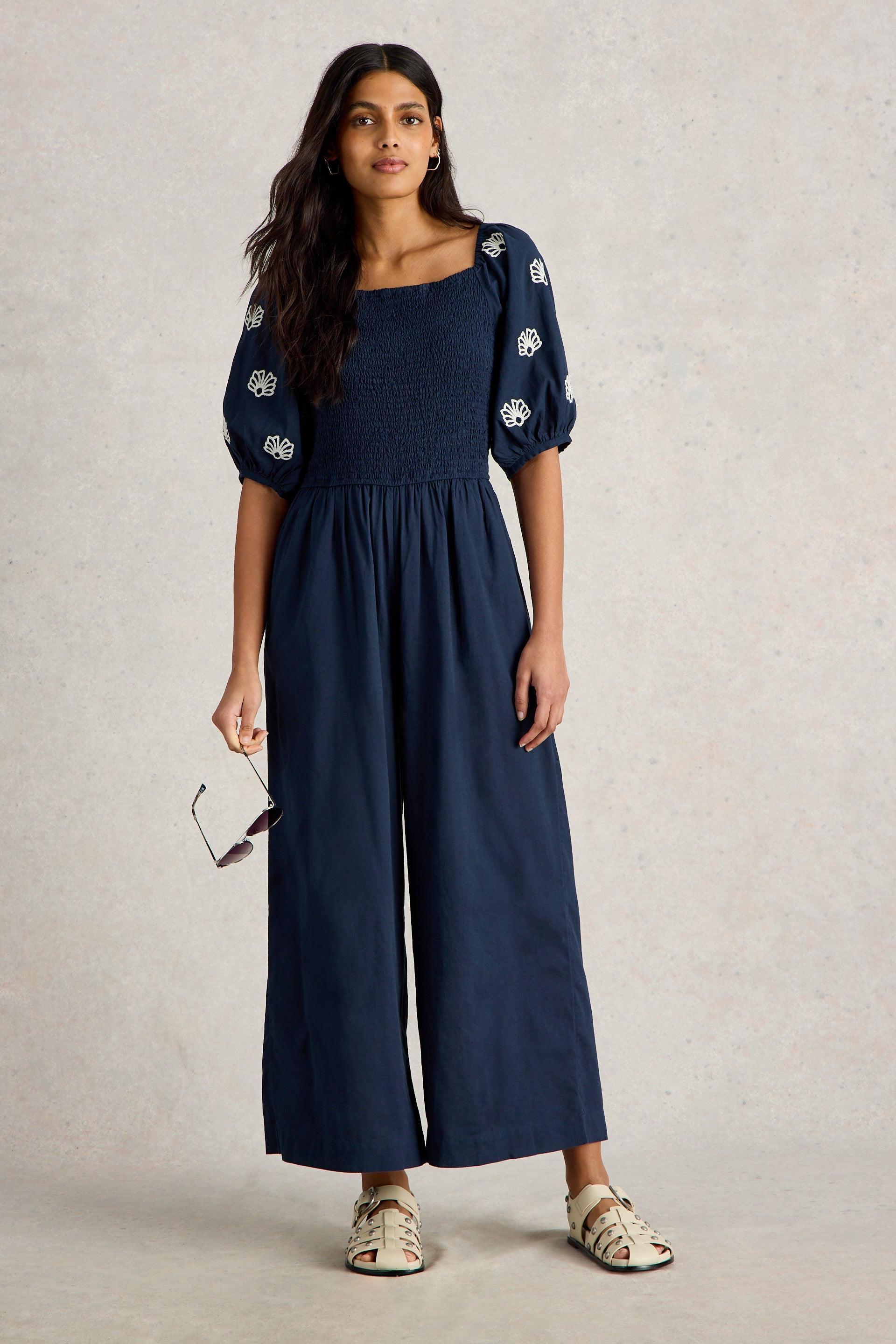 White Stuff Reese French Navy Jumpsuit
