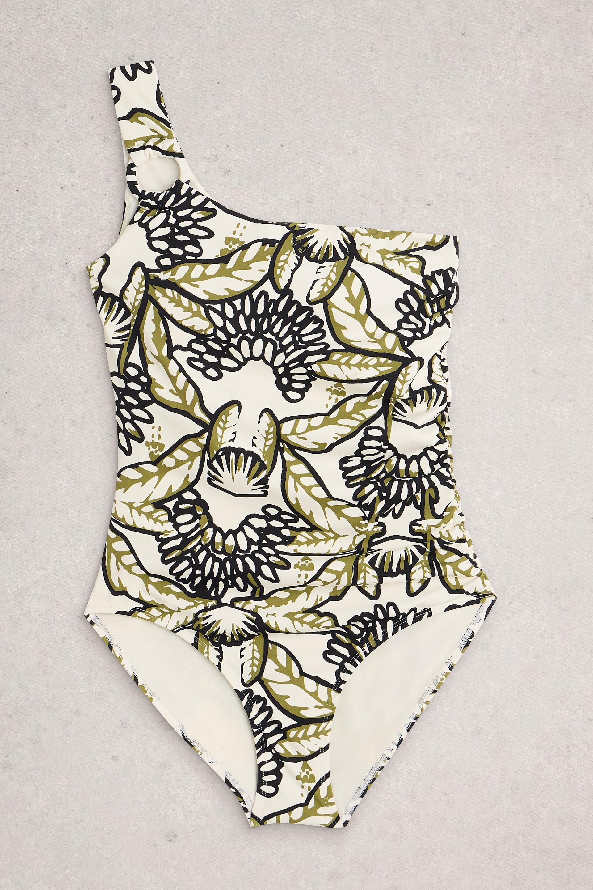 White Stuff Ivy One Shoulder Swimsuit