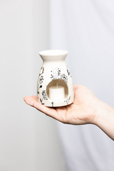 Aroma Oil Lamp - Floral Black-Homeware-Ohh! By Gum - Shop Sustainable