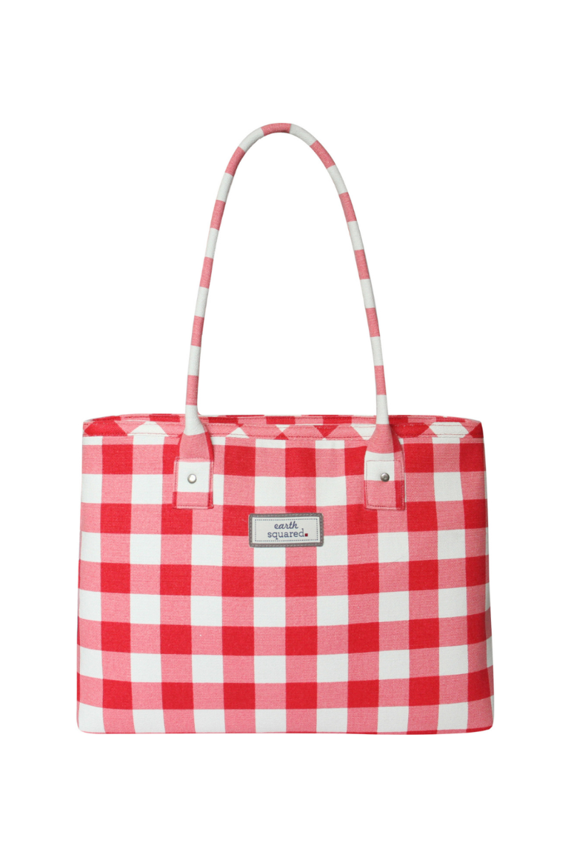 Earth Squared Spring Gingham Tote Bag-Accessories-Ohh! By Gum - Shop Sustainable