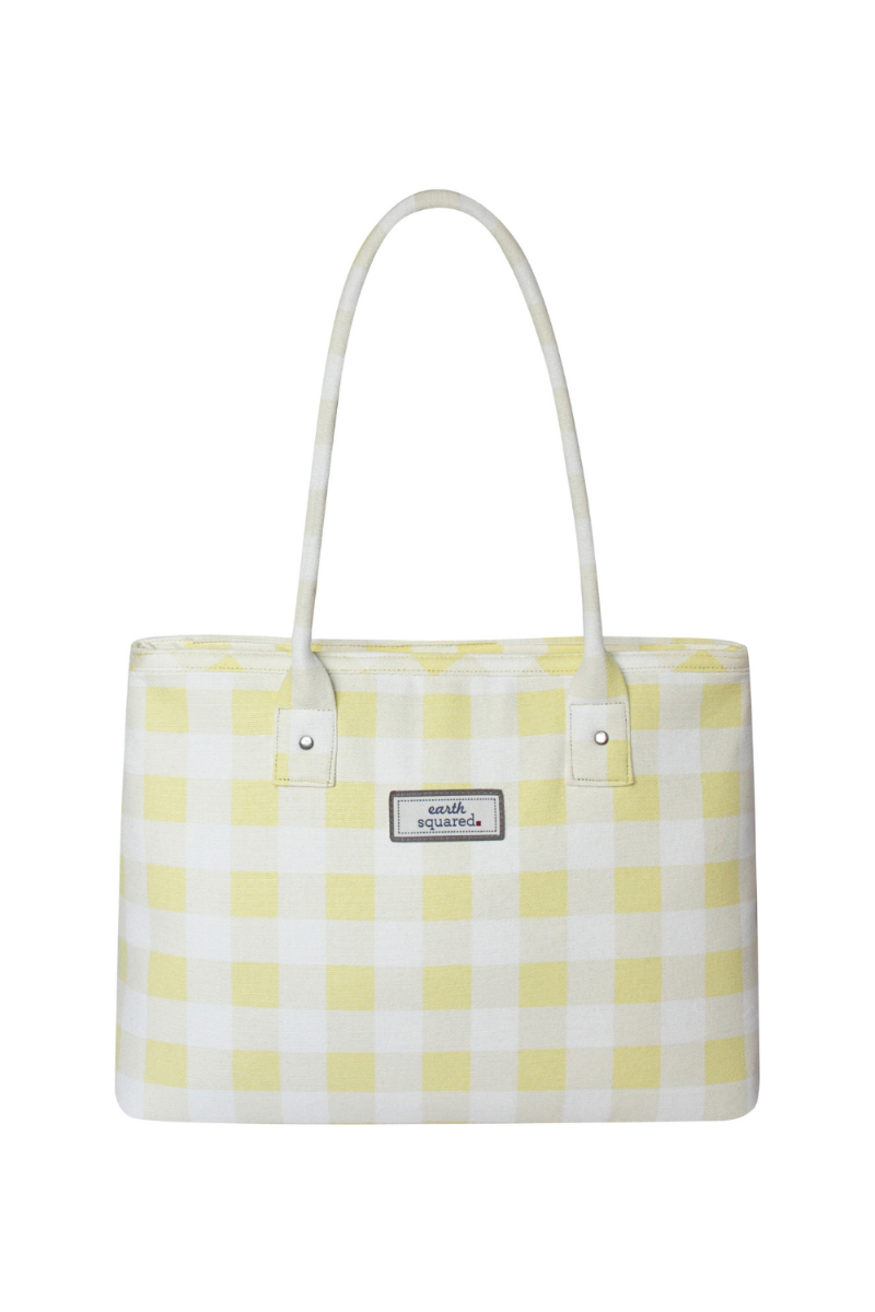 Earth Squared Spring Gingham Tote Bag-Accessories-Ohh! By Gum - Shop Sustainable