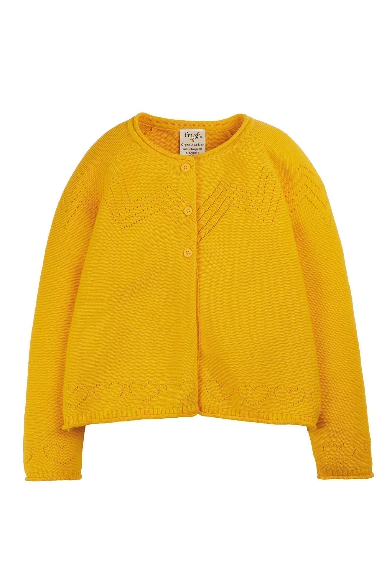 Frugi Piper Pointelle Cardigan - Bumblebee-Kids-Ohh! By Gum - Shop Sustainable